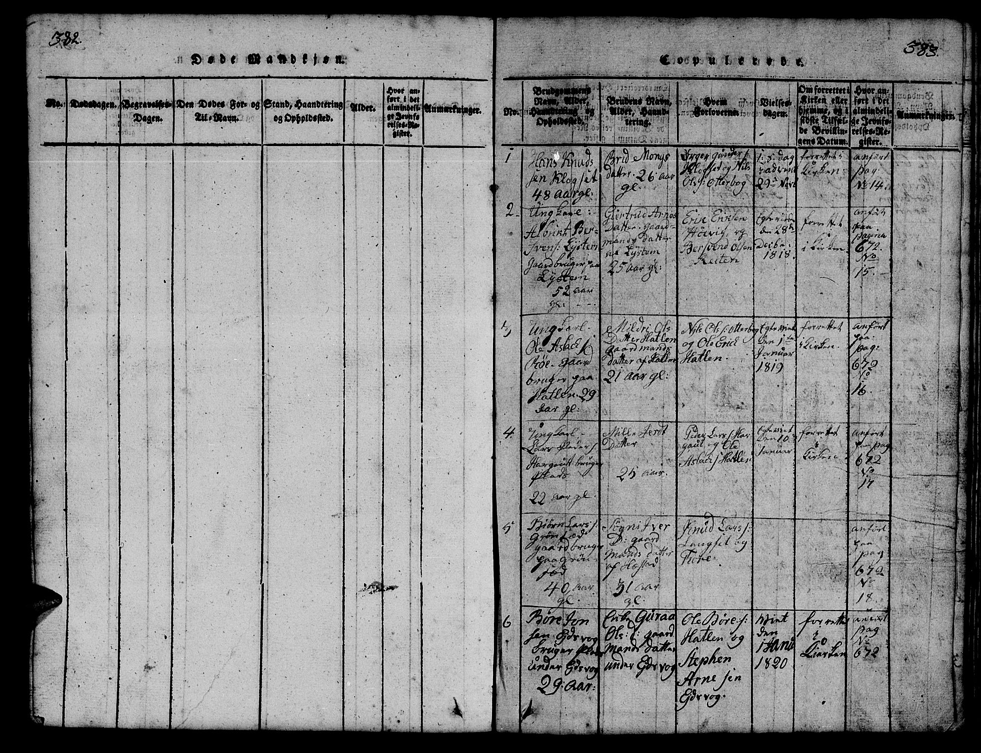Ministerialprotokoller, klokkerbøker og fødselsregistre - Møre og Romsdal, SAT/A-1454/551/L0629: Parish register (copy) no. 551C01, 1818-1839, p. 382-383