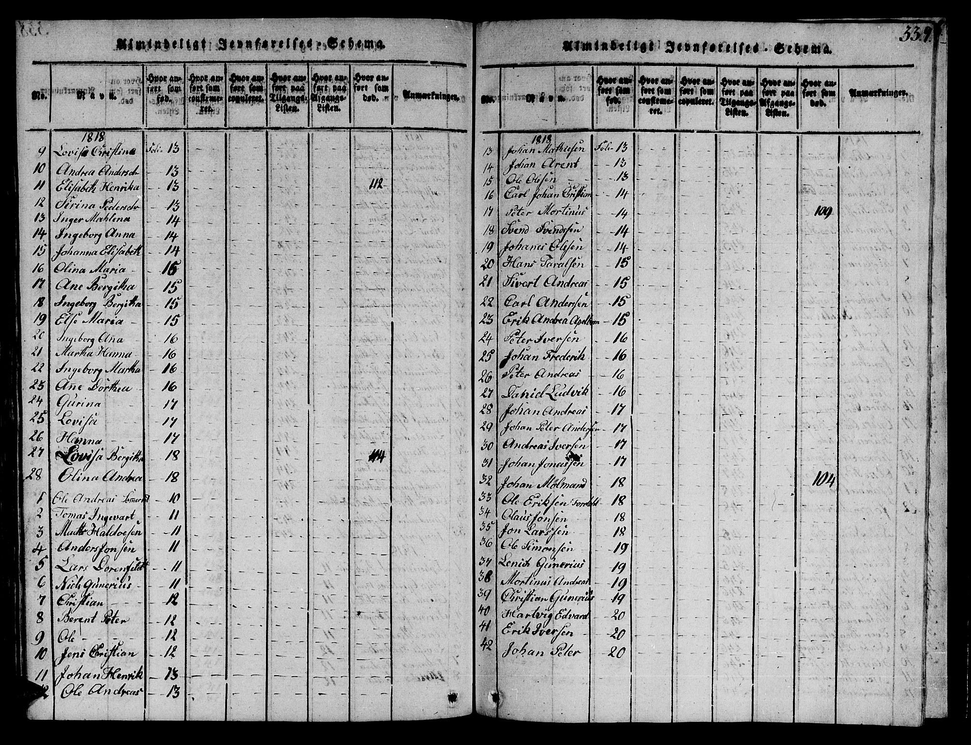 Ministerialprotokoller, klokkerbøker og fødselsregistre - Sør-Trøndelag, AV/SAT-A-1456/606/L0307: Parish register (copy) no. 606C03, 1817-1824, p. 339