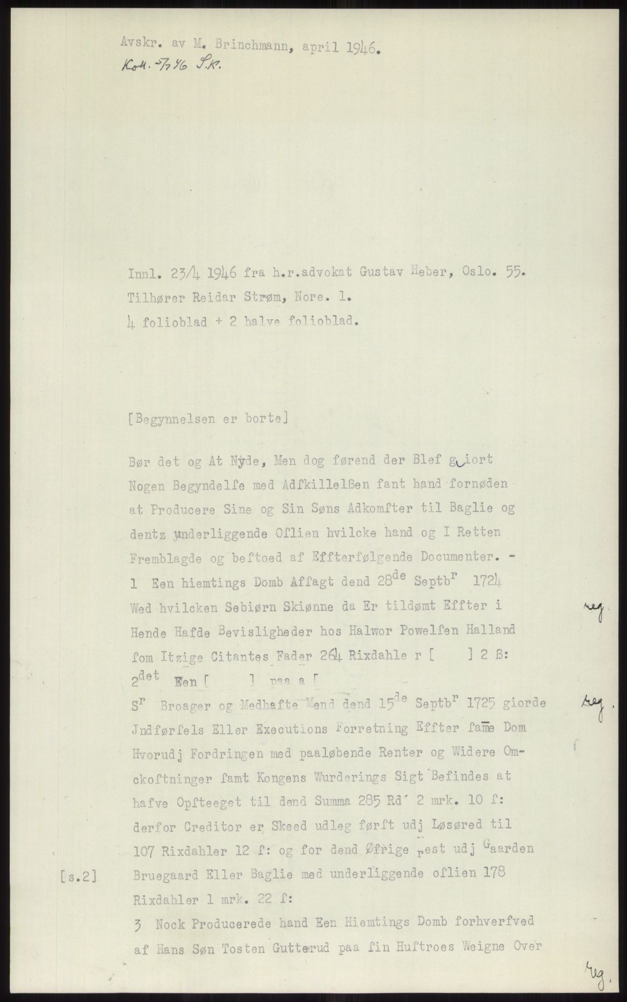 Samlinger til kildeutgivelse, Diplomavskriftsamlingen, AV/RA-EA-4053/H/Ha, p. 863