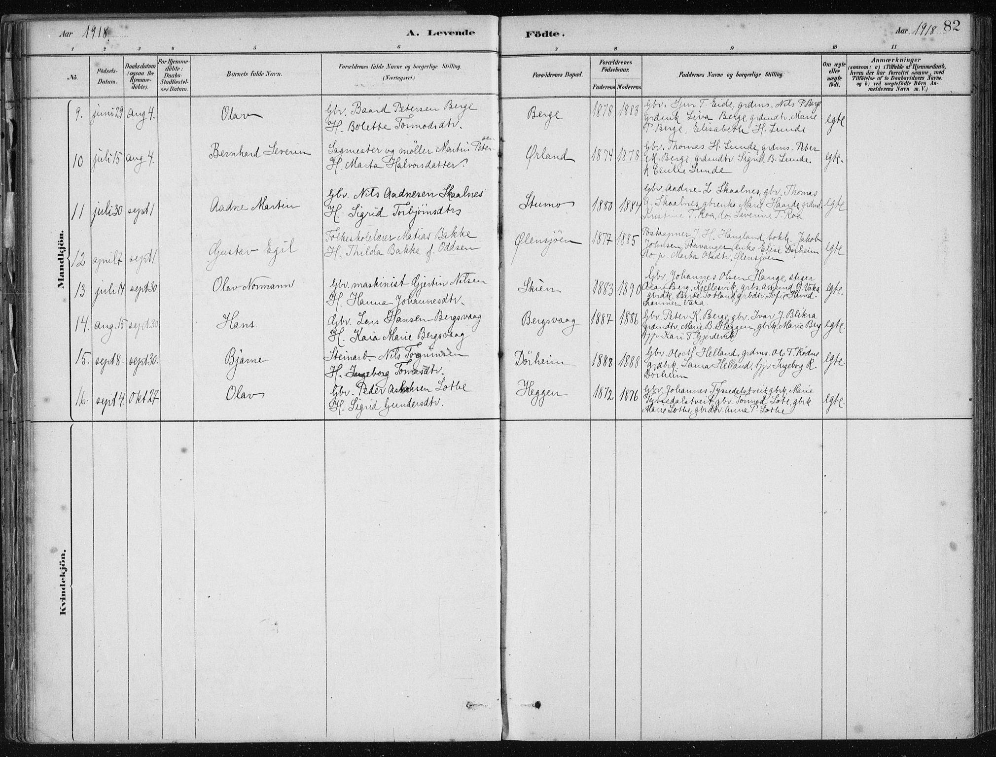 Fjelberg sokneprestembete, AV/SAB-A-75201/H/Haa: Parish register (official) no. D 1, 1879-1918, p. 82