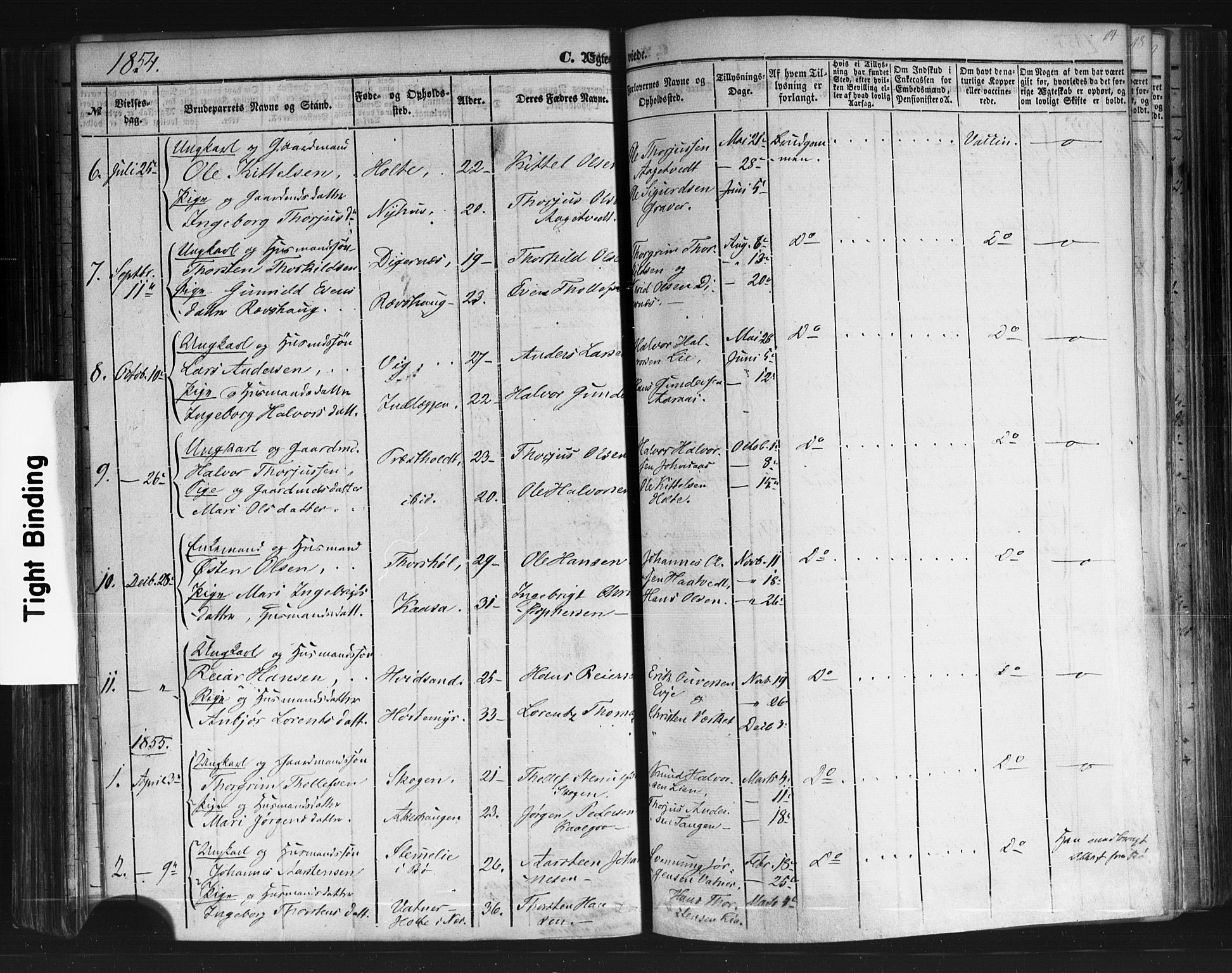 Sauherad kirkebøker, SAKO/A-298/F/Fb/L0001: Parish register (official) no. II 1, 1851-1877, p. 114