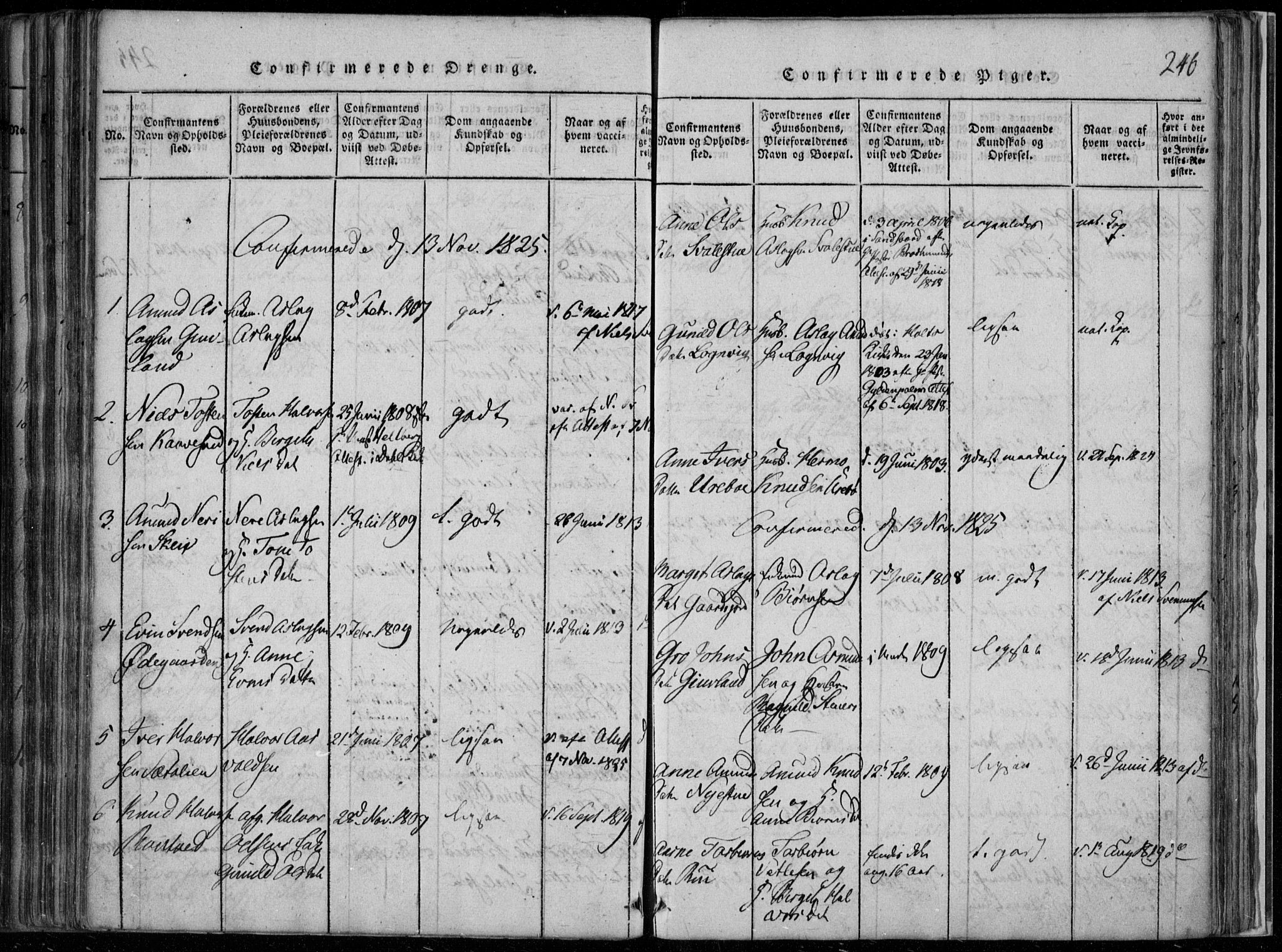 Rauland kirkebøker, SAKO/A-292/F/Fa/L0001: Parish register (official) no. 1, 1814-1859, p. 246