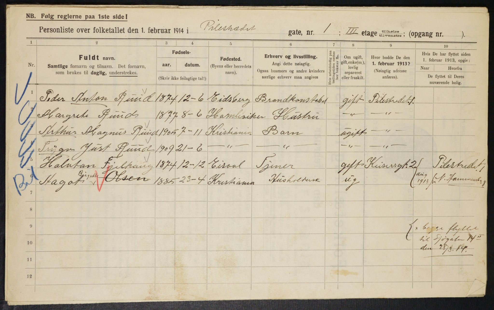 OBA, Municipal Census 1914 for Kristiania, 1914, p. 78860