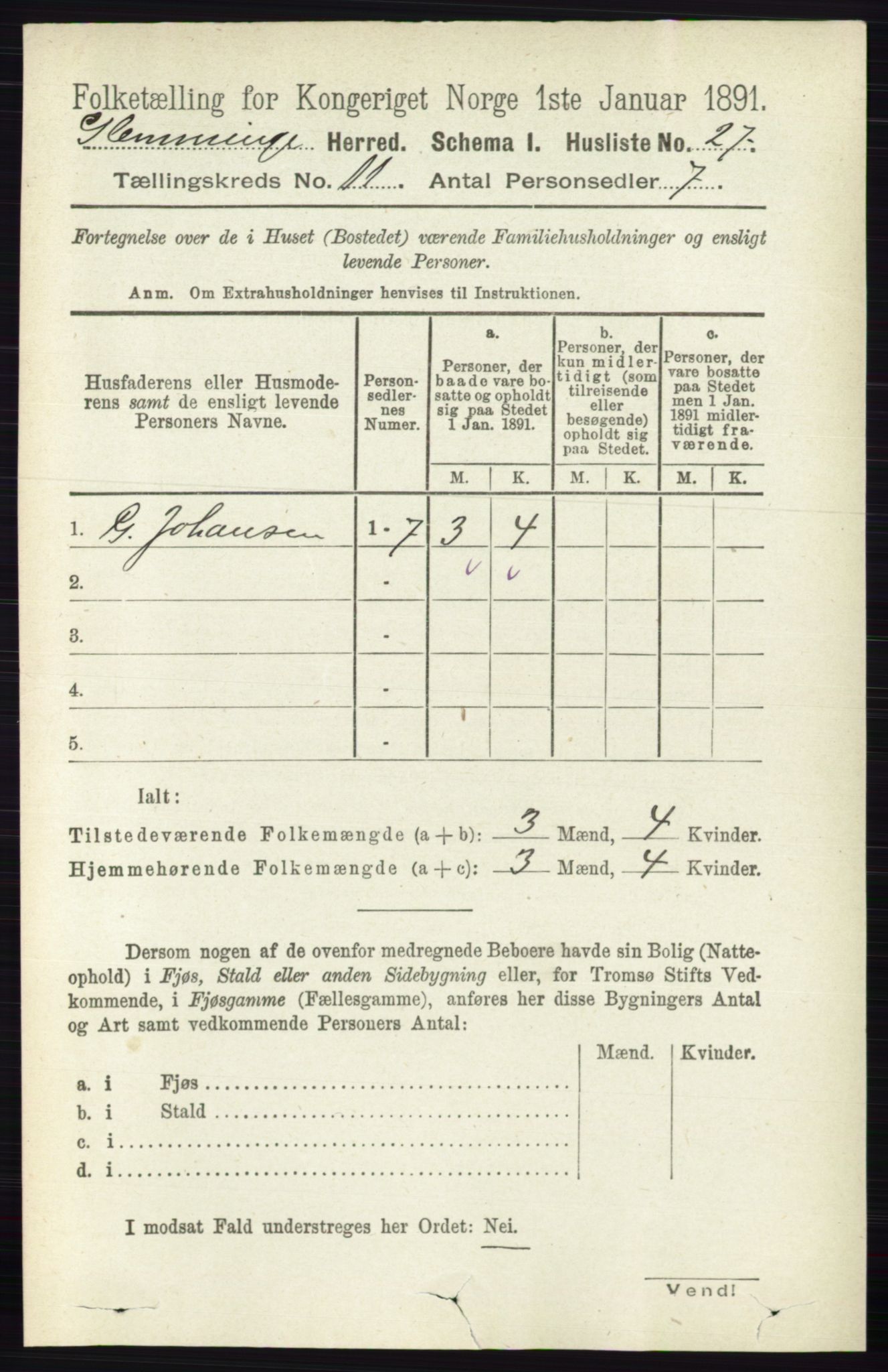 RA, 1891 census for 0132 Glemmen, 1891, p. 10558