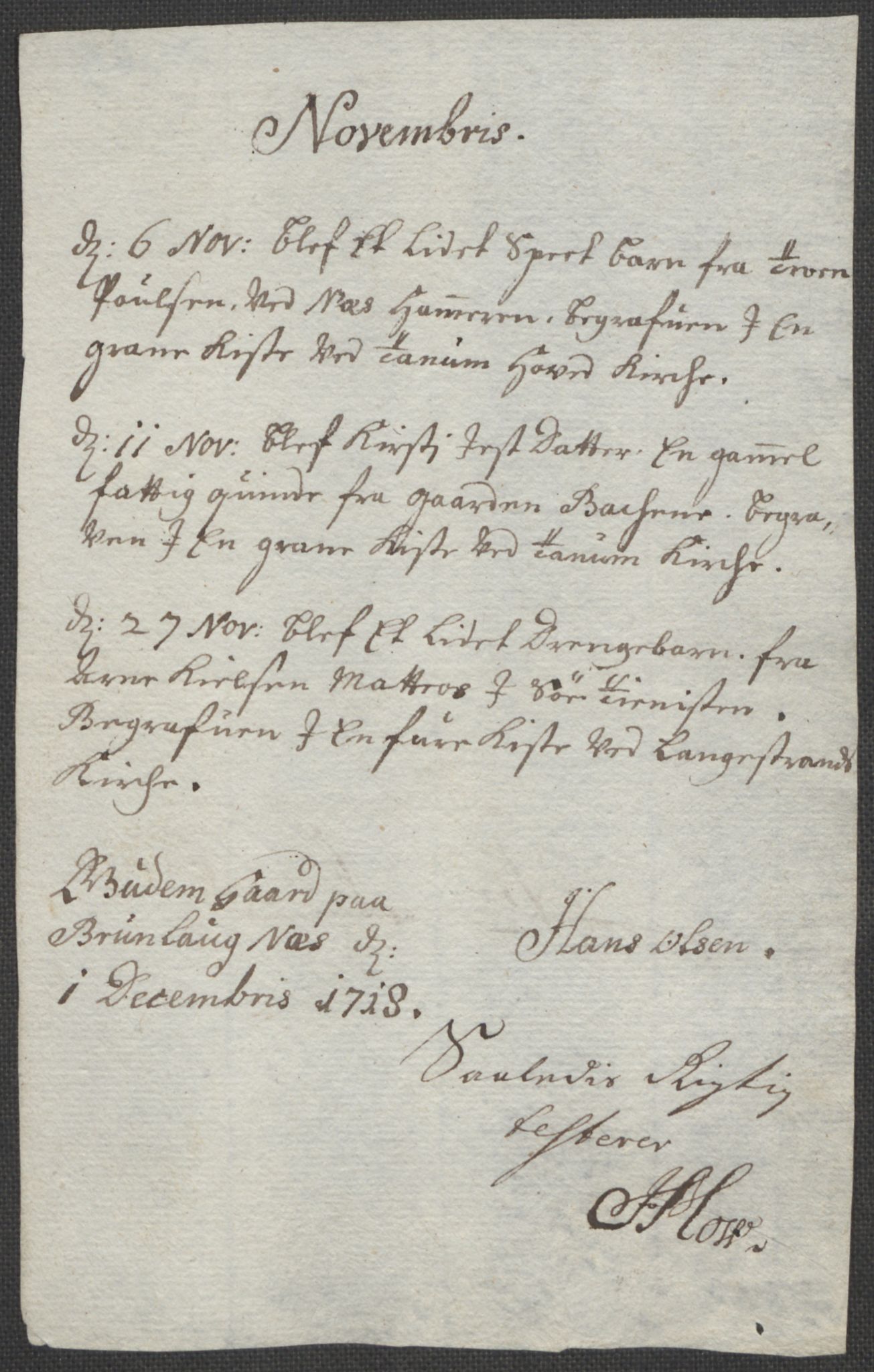 Rentekammeret inntil 1814, Reviderte regnskaper, Fogderegnskap, AV/RA-EA-4092/R33/L1988: Fogderegnskap Larvik grevskap, 1718, p. 220