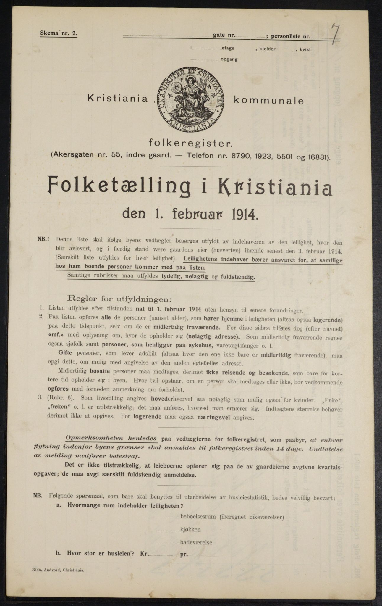 OBA, Municipal Census 1914 for Kristiania, 1914, p. 60046