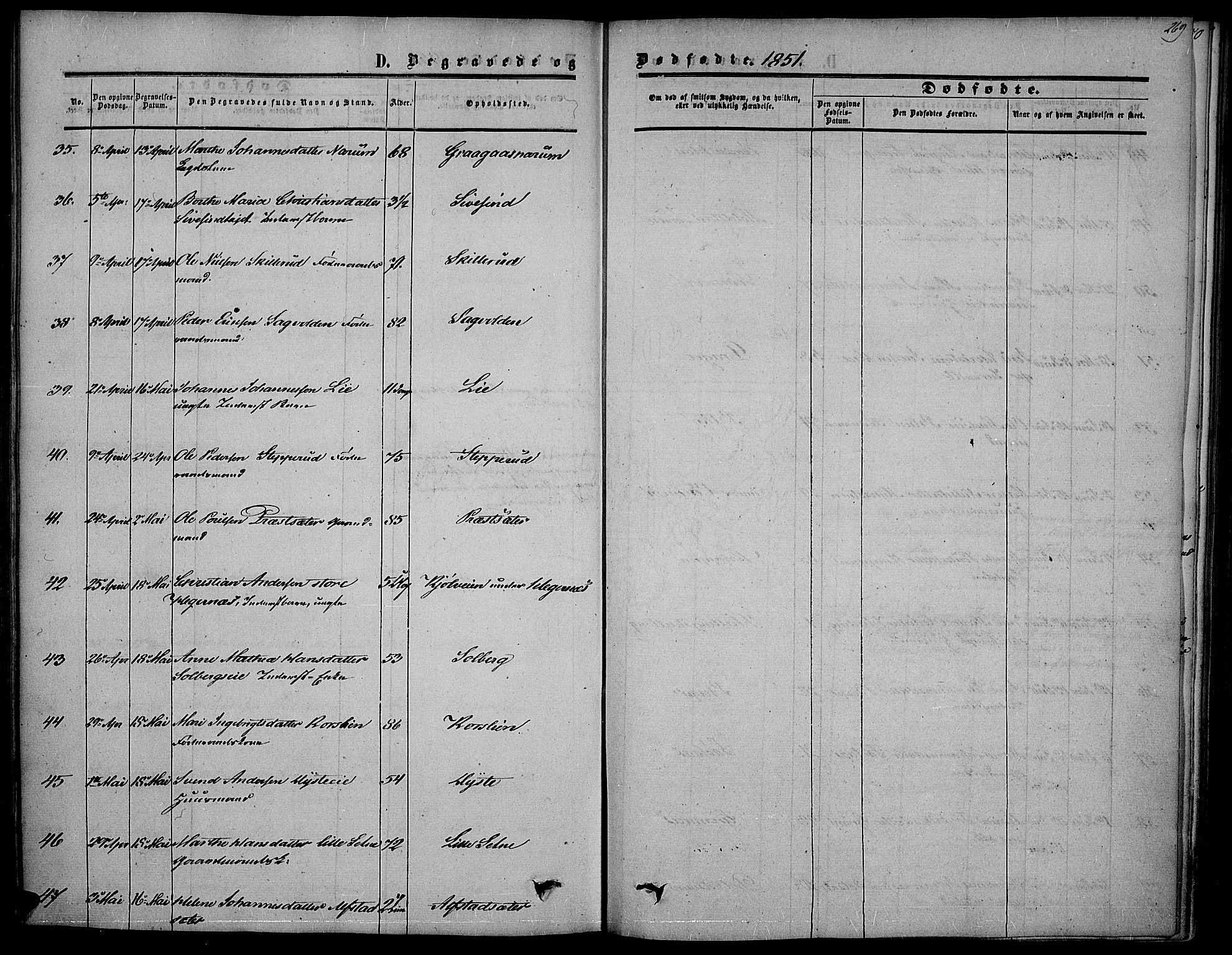 Vestre Toten prestekontor, AV/SAH-PREST-108/H/Ha/Haa/L0005: Parish register (official) no. 5, 1850-1855, p. 269