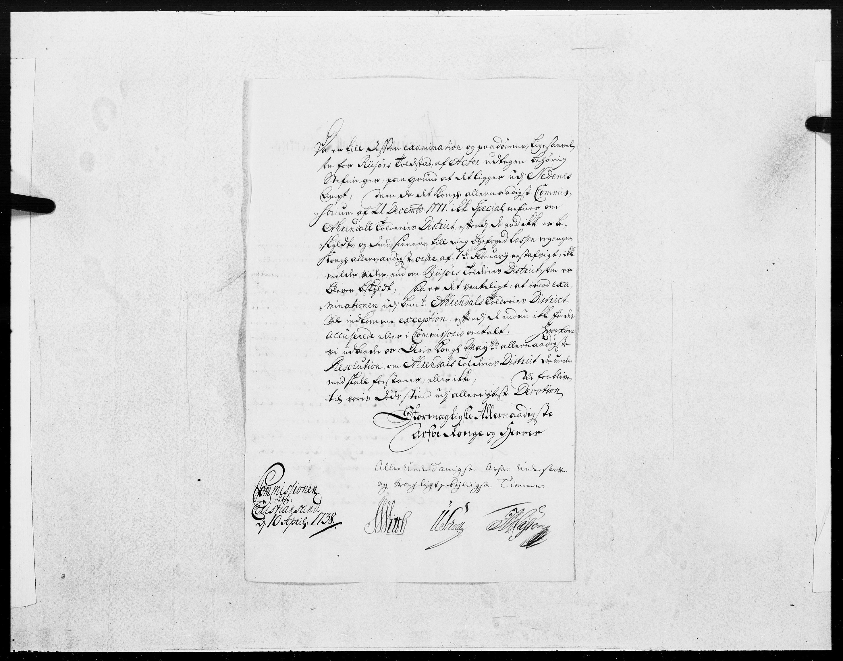 Danske Kanselli 1572-1799, AV/RA-EA-3023/F/Fc/Fcc/Fcca/L0127: Norske innlegg 1572-1799, 1738, p. 302