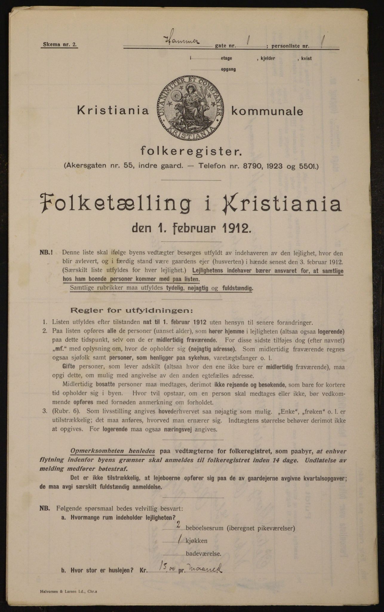 OBA, Municipal Census 1912 for Kristiania, 1912, p. 34289