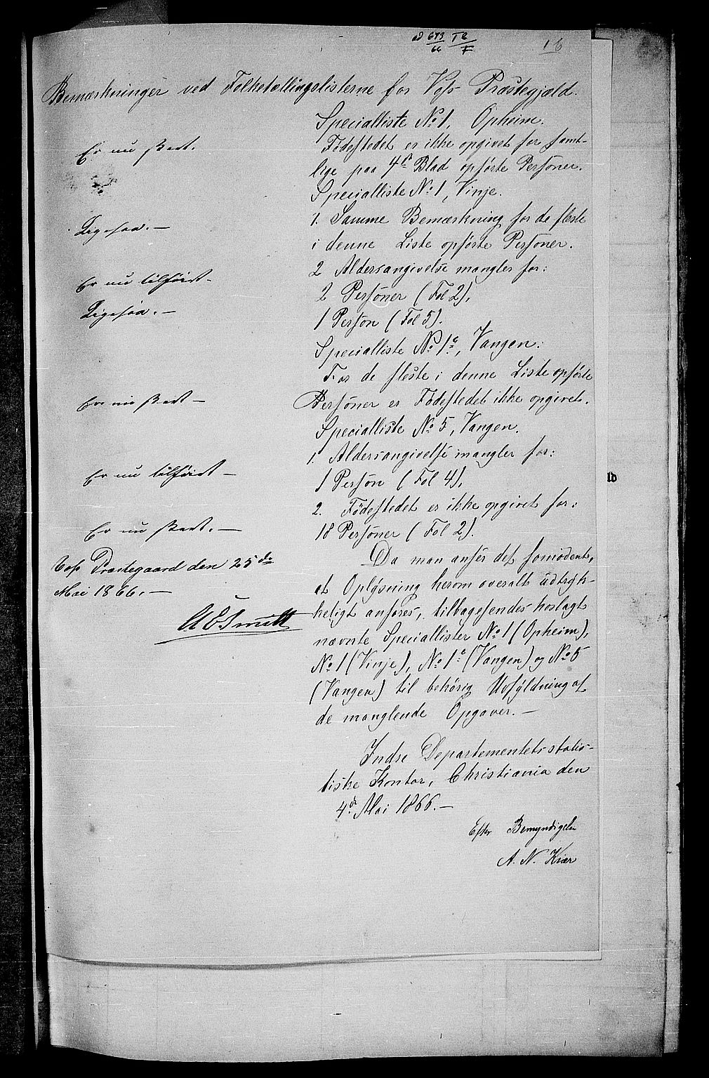 RA, 1865 census for Voss, 1865, p. 274