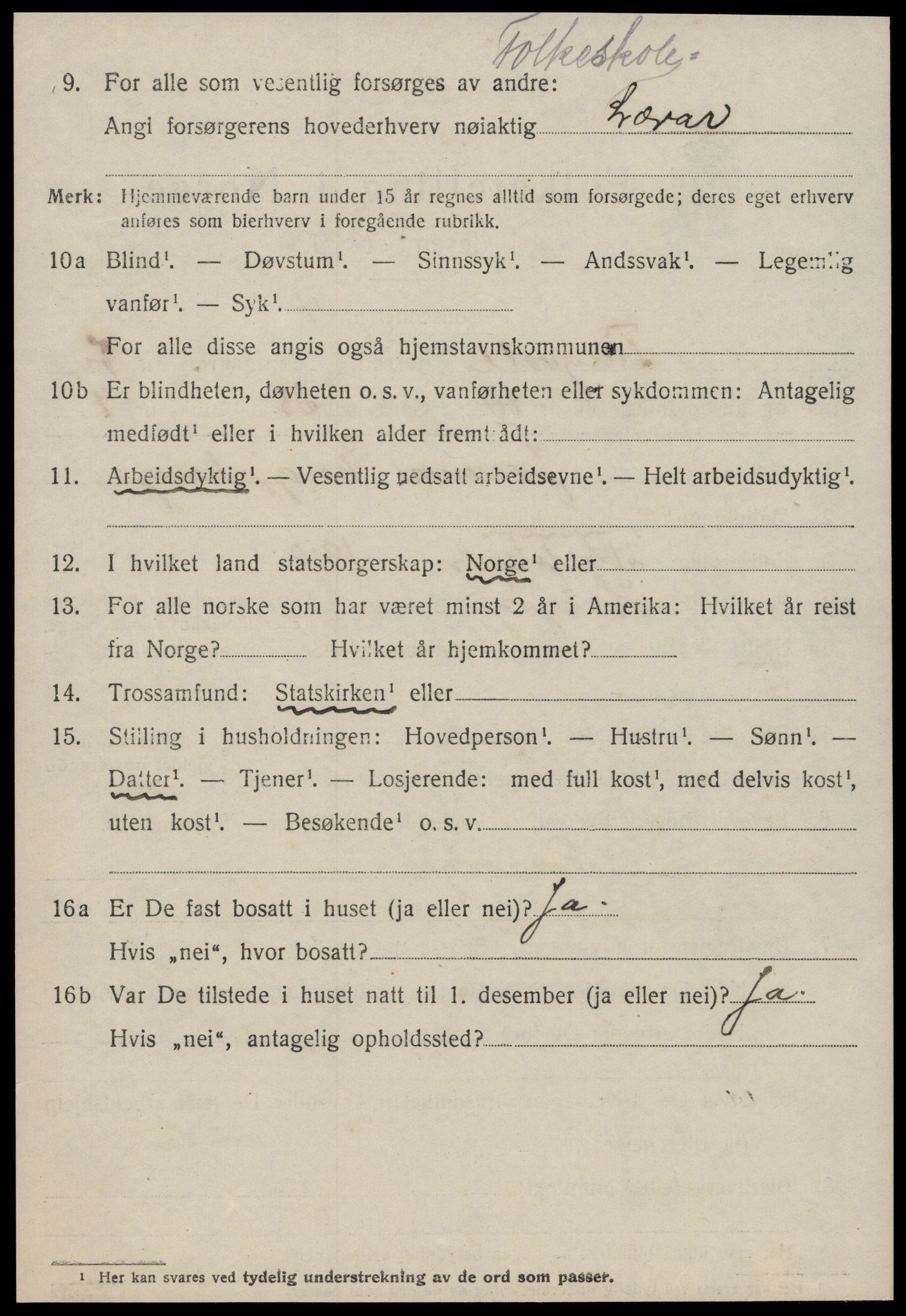 SAT, 1920 census for Tingvoll, 1920, p. 3673