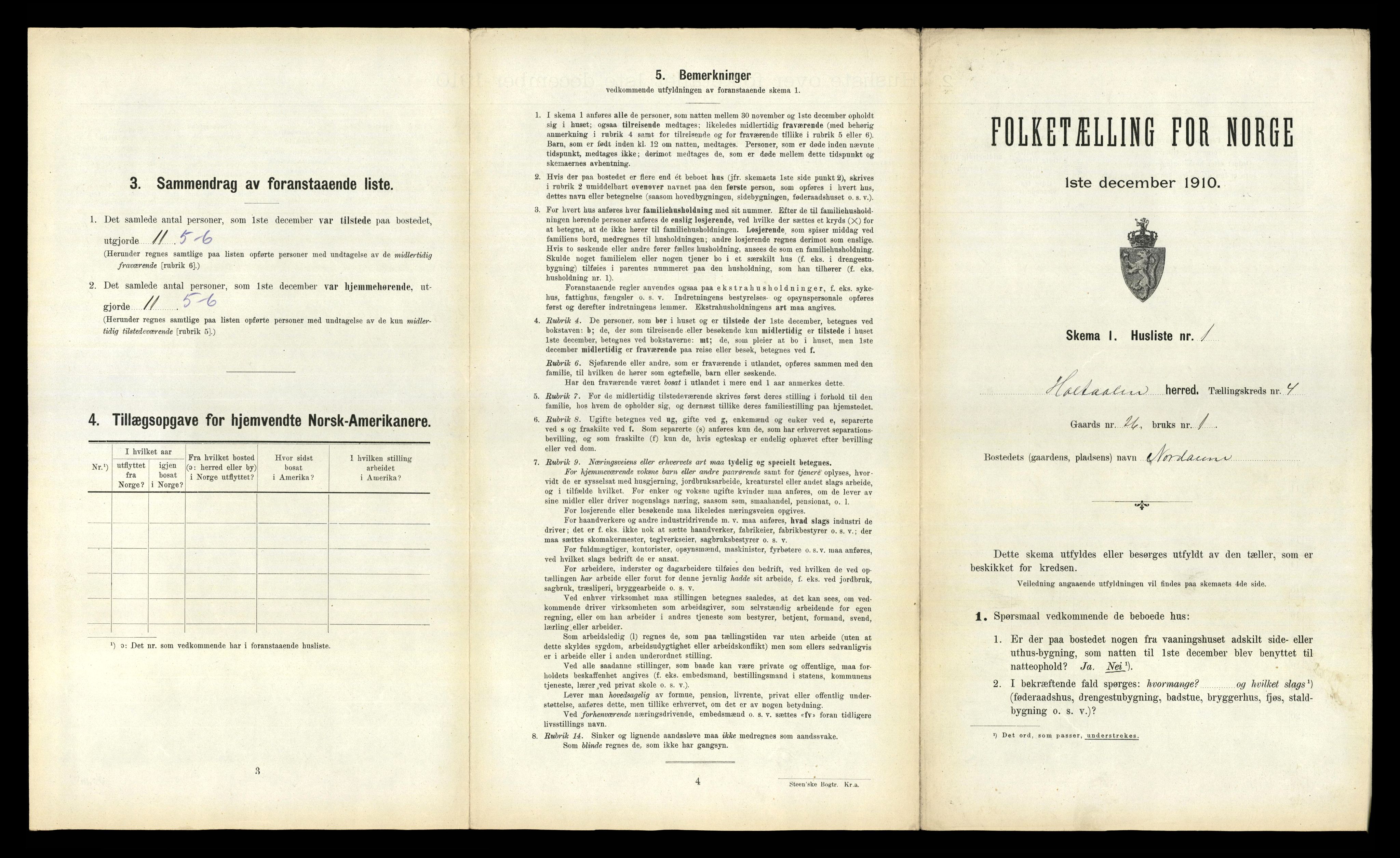 RA, 1910 census for Haltdalen, 1910, p. 294