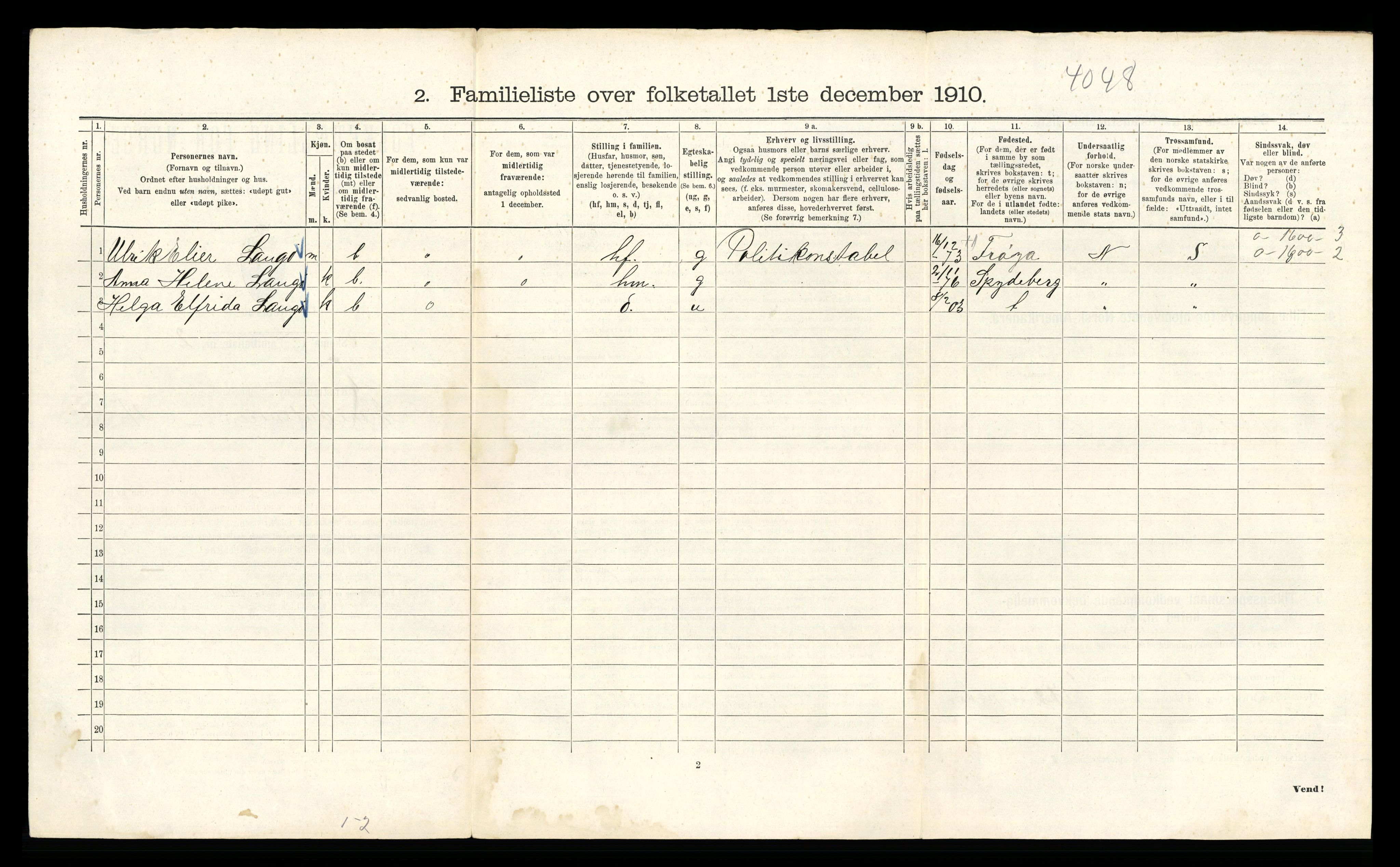 RA, 1910 census for Kristiania, 1910, p. 59050