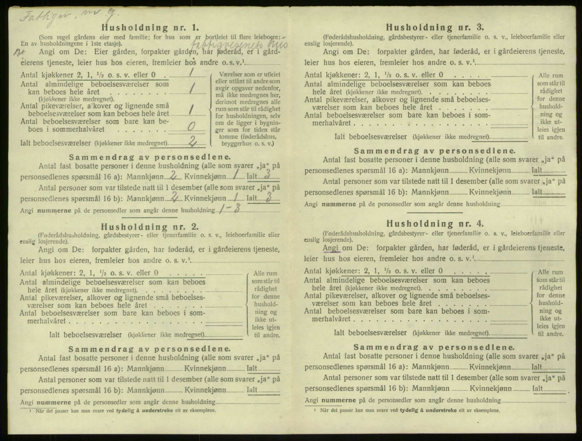 SAB, 1920 census for Herdla, 1920, p. 432