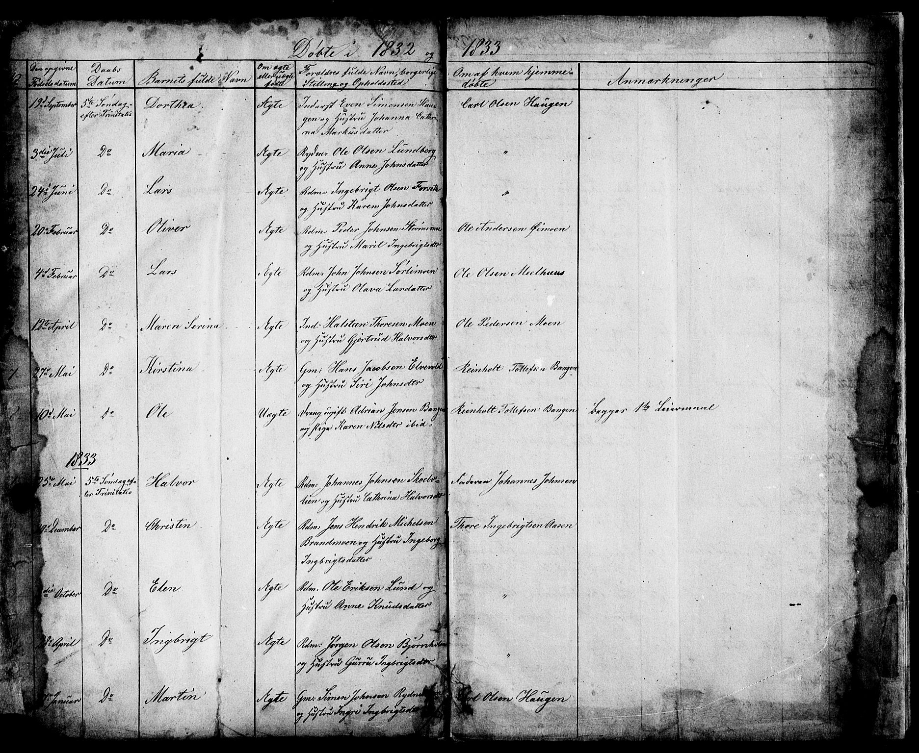 Målselv sokneprestembete, SATØ/S-1311/G/Ga/Gaa/L0002kirke: Parish register (official) no. 2, 1832-1850, p. 2-3