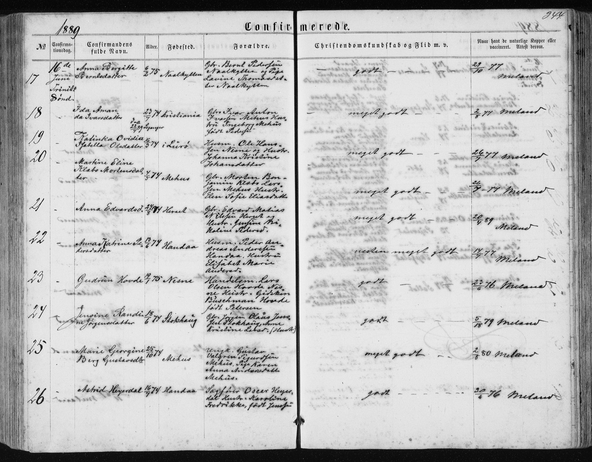 Ministerialprotokoller, klokkerbøker og fødselsregistre - Nordland, AV/SAT-A-1459/838/L0556: Parish register (copy) no. 838C03, 1861-1893, p. 344