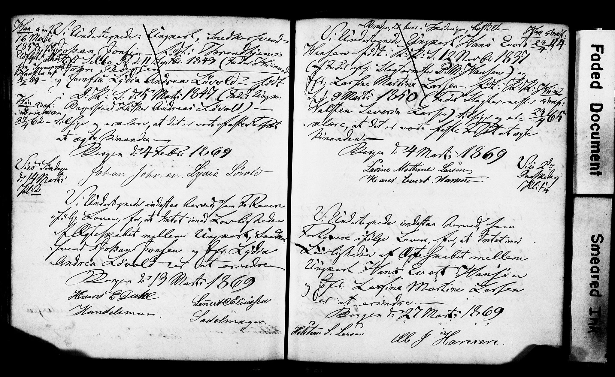 Korskirken sokneprestembete, AV/SAB-A-76101: Best man's statements no. II.5.3, 1865-1871, p. 138