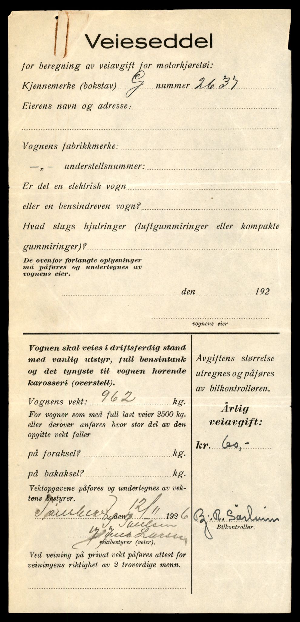 Møre og Romsdal vegkontor - Ålesund trafikkstasjon, AV/SAT-A-4099/F/Fe/L0022: Registreringskort for kjøretøy T 10584 - T 10694, 1927-1998, p. 539