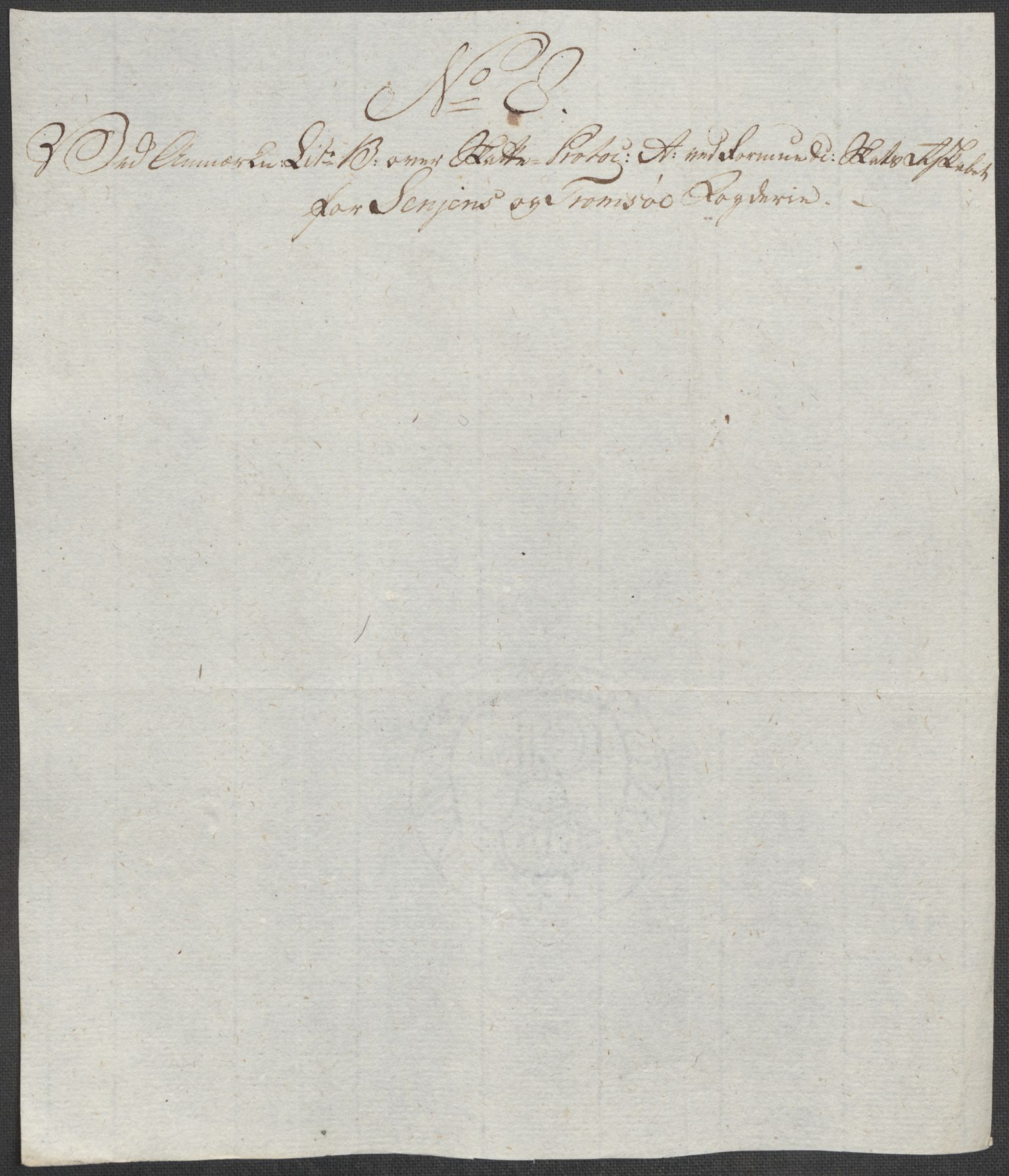 Rentekammeret inntil 1814, Reviderte regnskaper, Mindre regnskaper, AV/RA-EA-4068/Rf/Rfe/L0042:  Senja og Troms fogderi, 1789, p. 33