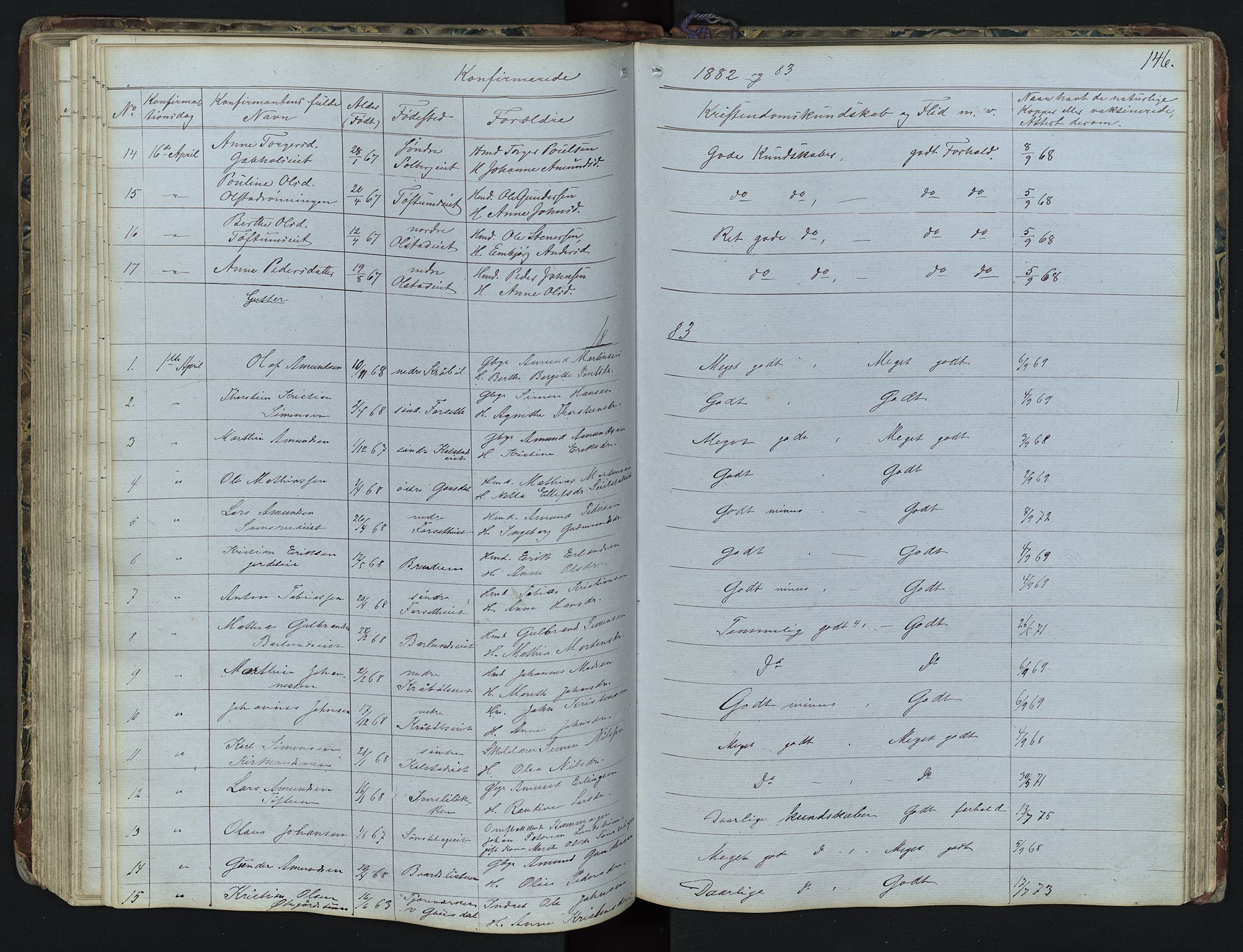 Vestre Gausdal prestekontor, AV/SAH-PREST-094/H/Ha/Hab/L0001: Parish register (copy) no. 1, 1867-1895, p. 146