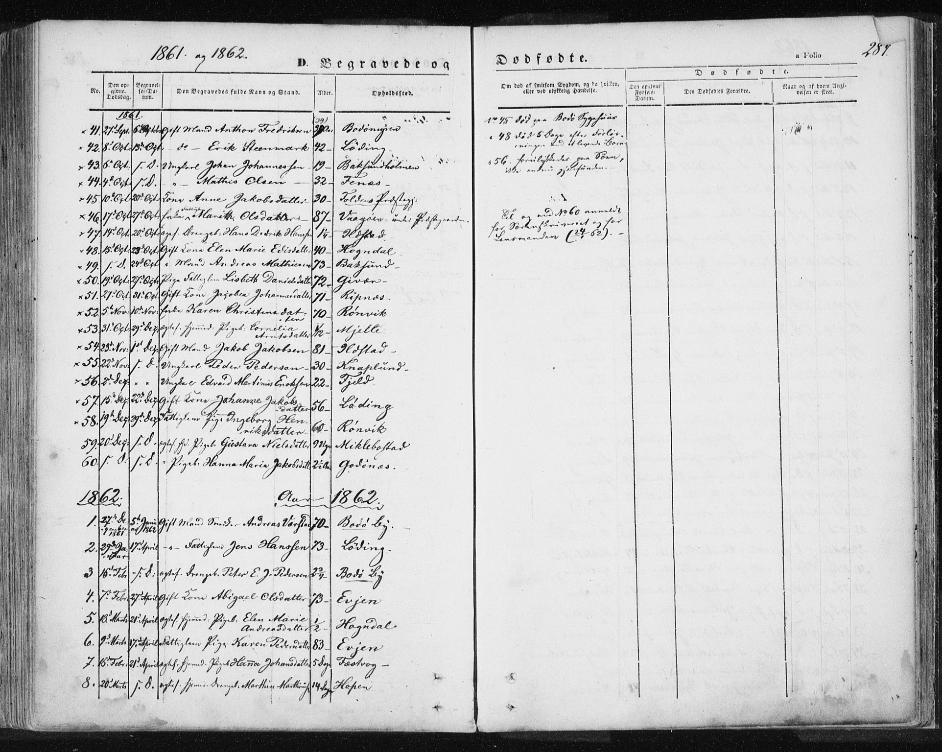Ministerialprotokoller, klokkerbøker og fødselsregistre - Nordland, SAT/A-1459/801/L0007: Parish register (official) no. 801A07, 1845-1863, p. 287