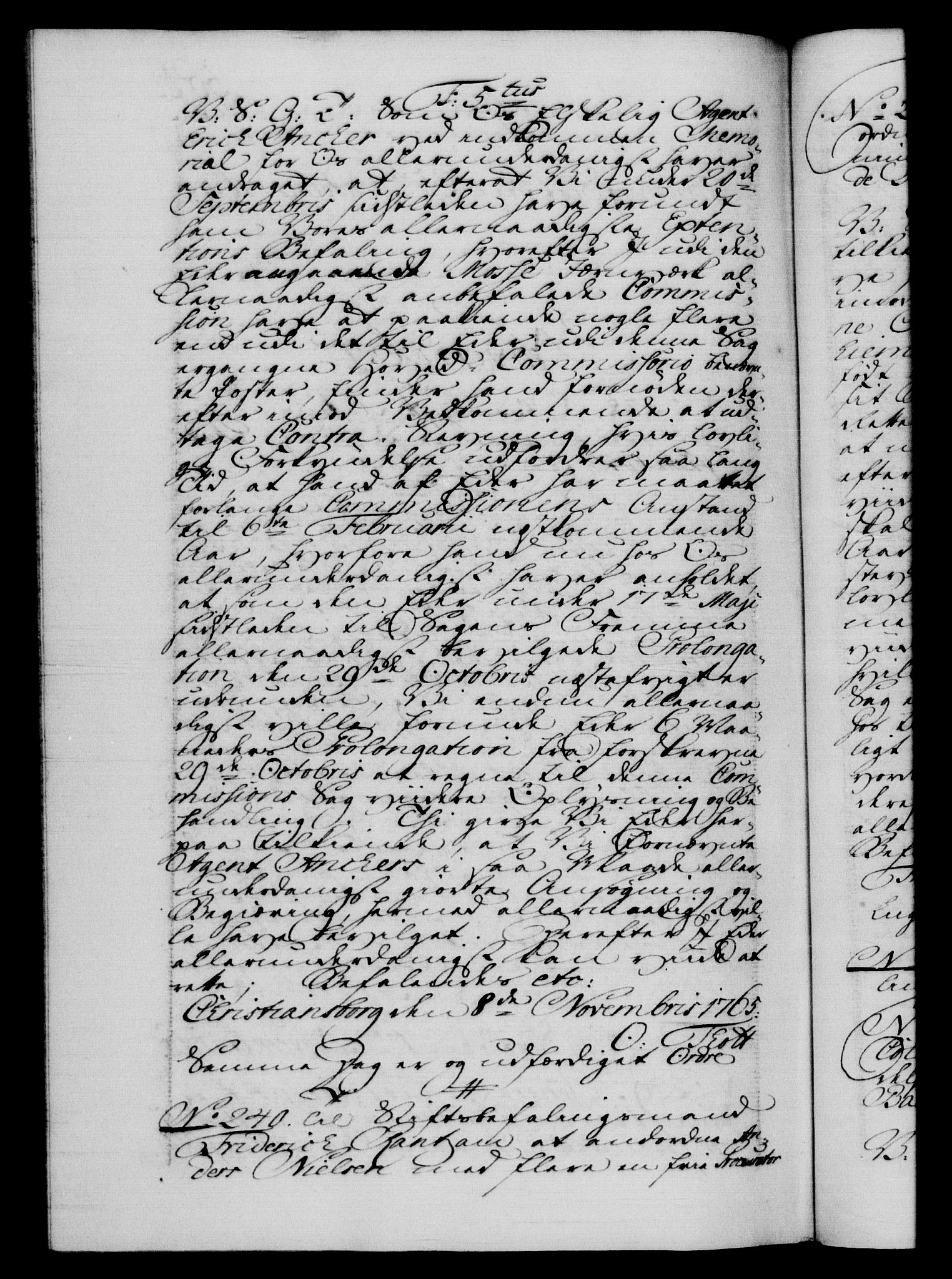 Danske Kanselli 1572-1799, AV/RA-EA-3023/F/Fc/Fca/Fcab/L0037: Norske tegnelser, 1762-1766, p. 564b