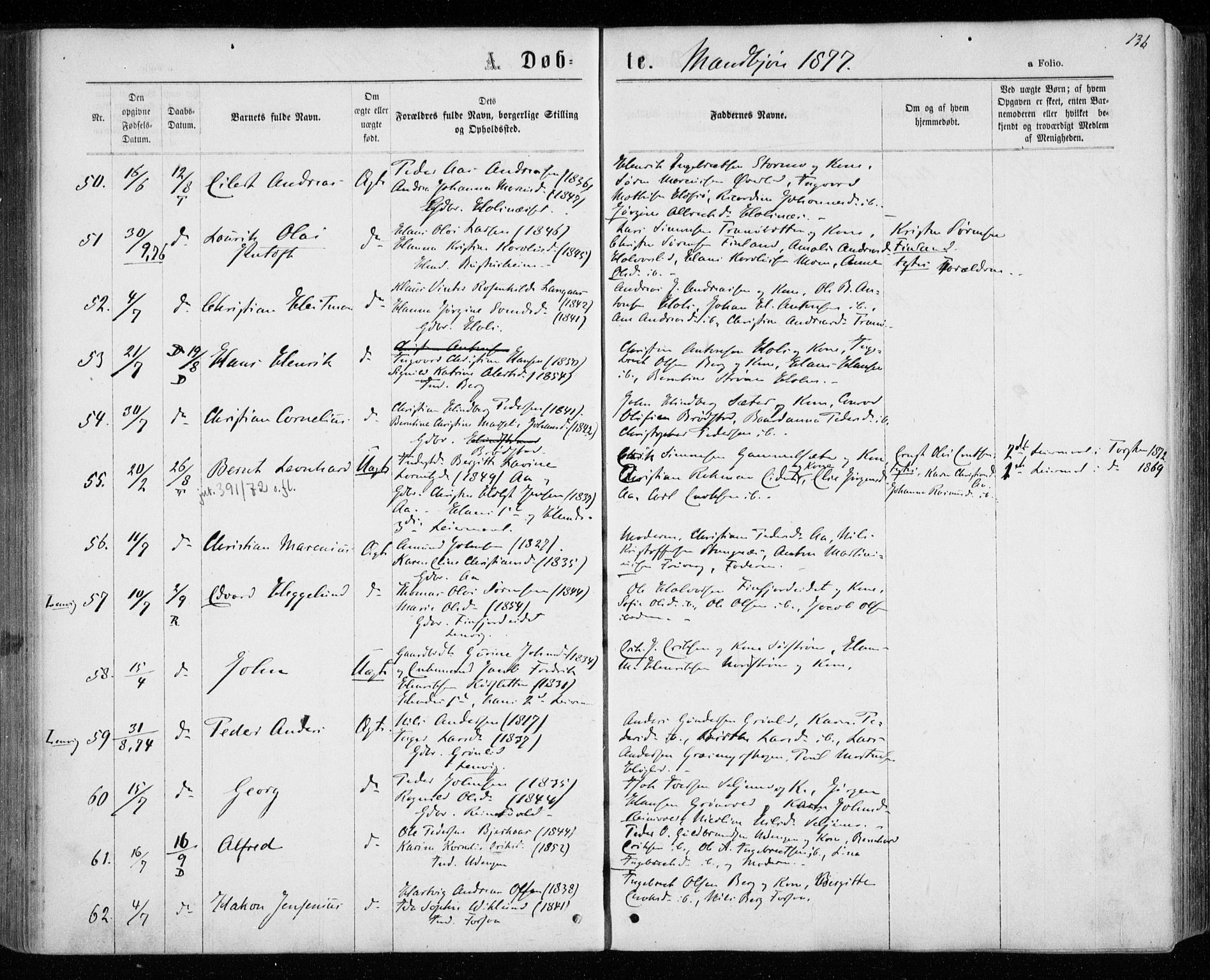 Tranøy sokneprestkontor, AV/SATØ-S-1313/I/Ia/Iaa/L0008kirke: Parish register (official) no. 8, 1867-1877, p. 136