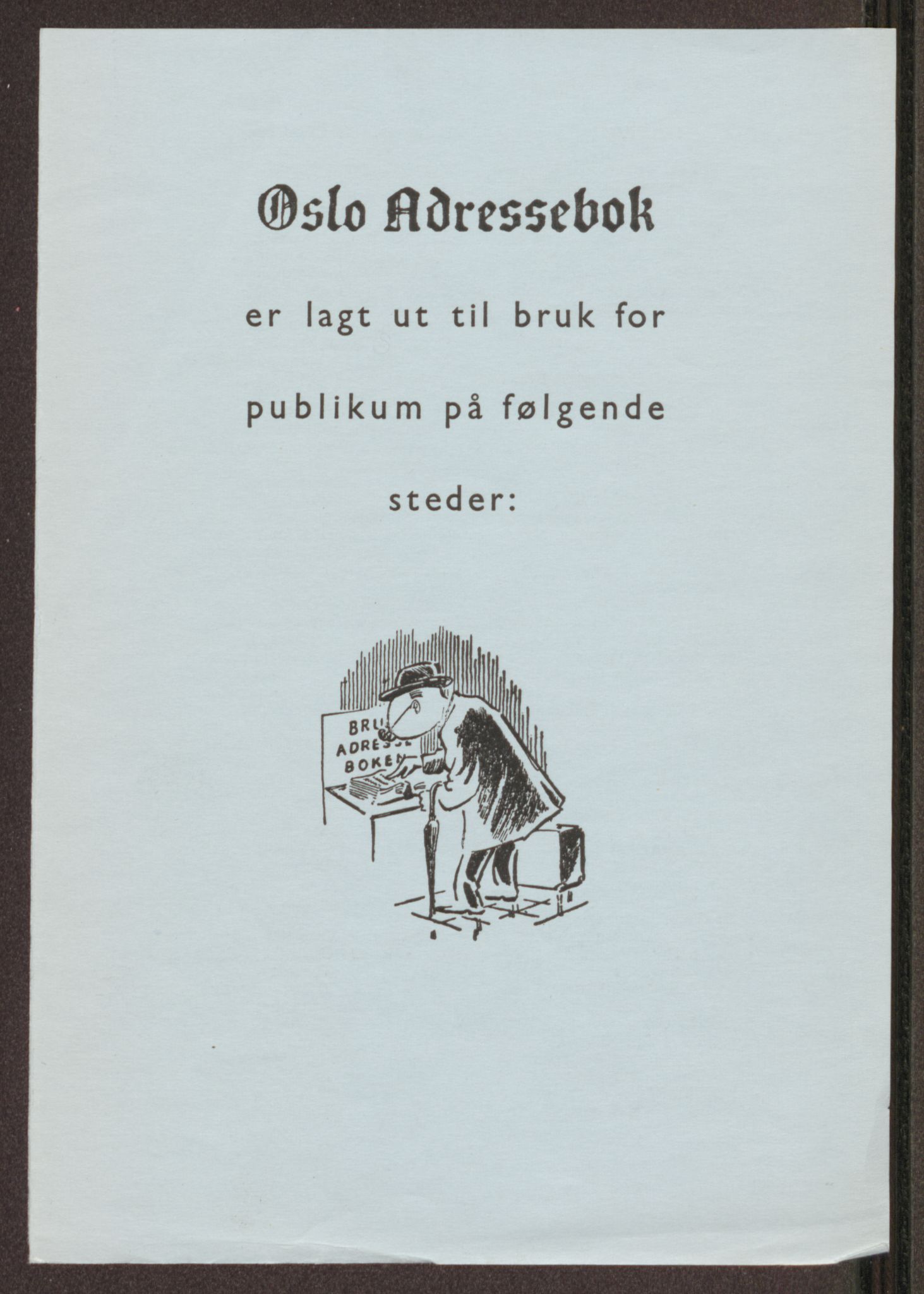 Kristiania/Oslo adressebok, PUBL/-, 1960-1961