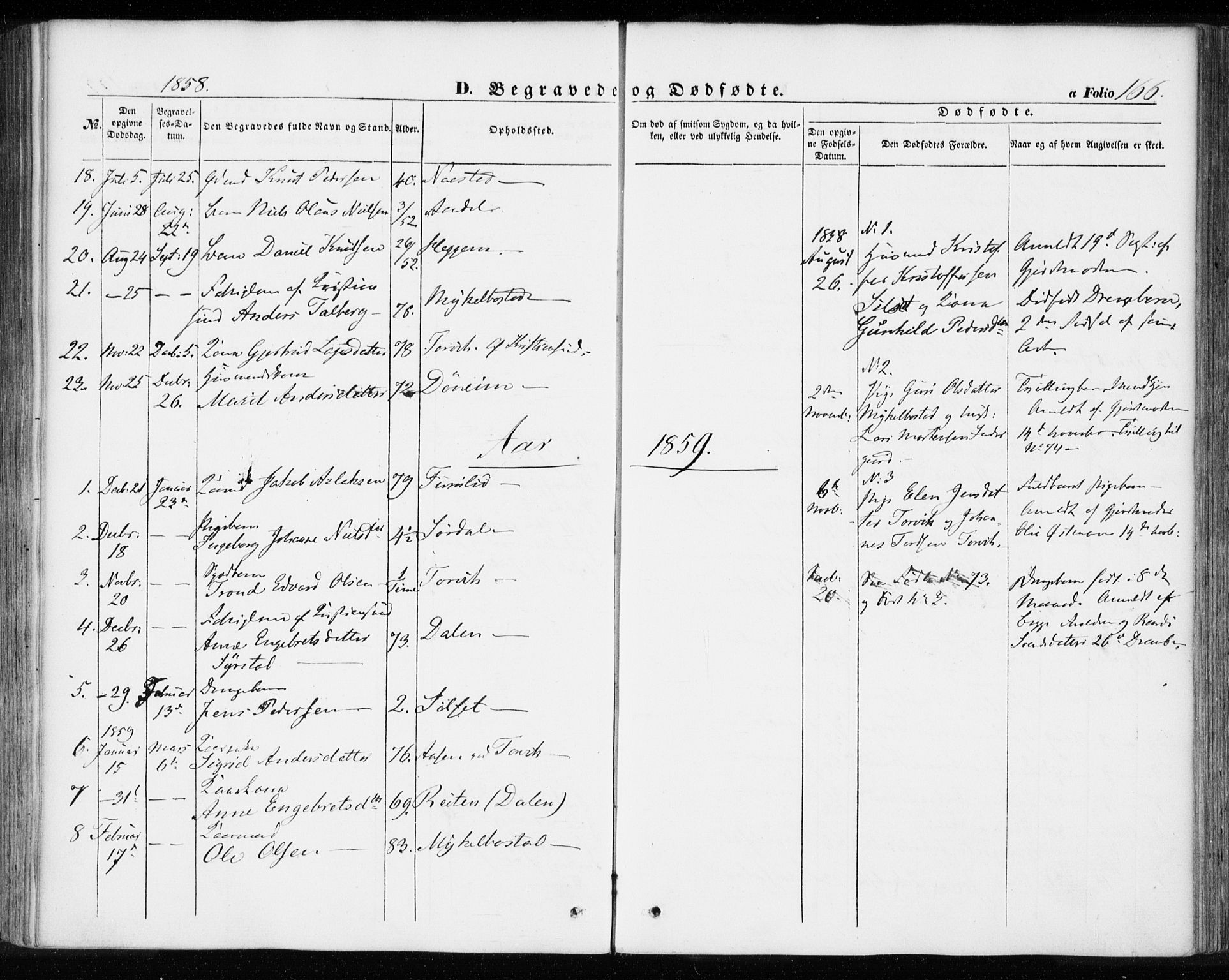 Ministerialprotokoller, klokkerbøker og fødselsregistre - Møre og Romsdal, SAT/A-1454/584/L0965: Parish register (official) no. 584A05, 1857-1868, p. 166