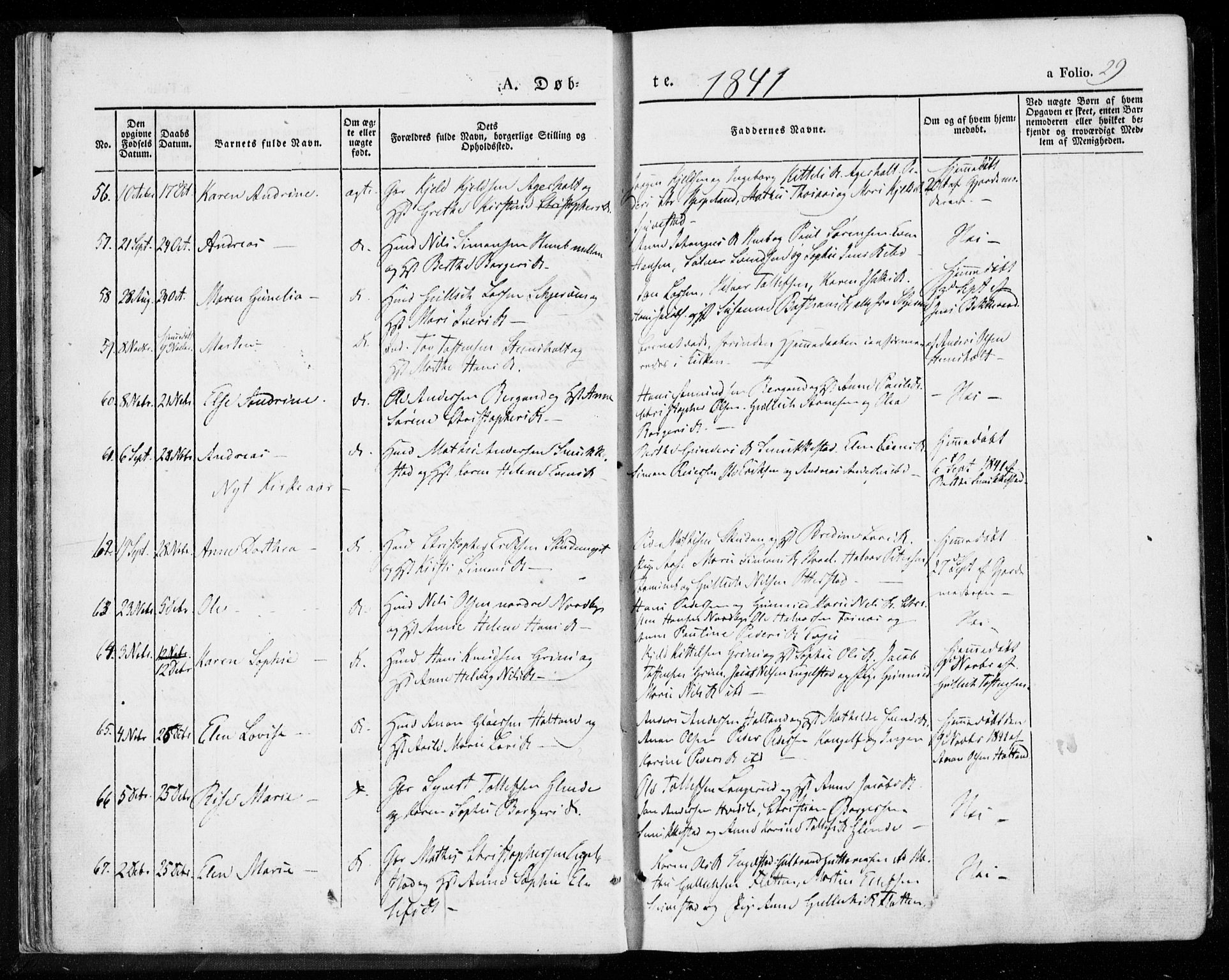 Lardal kirkebøker, SAKO/A-350/F/Fa/L0006: Parish register (official) no. I 6, 1835-1860, p. 29