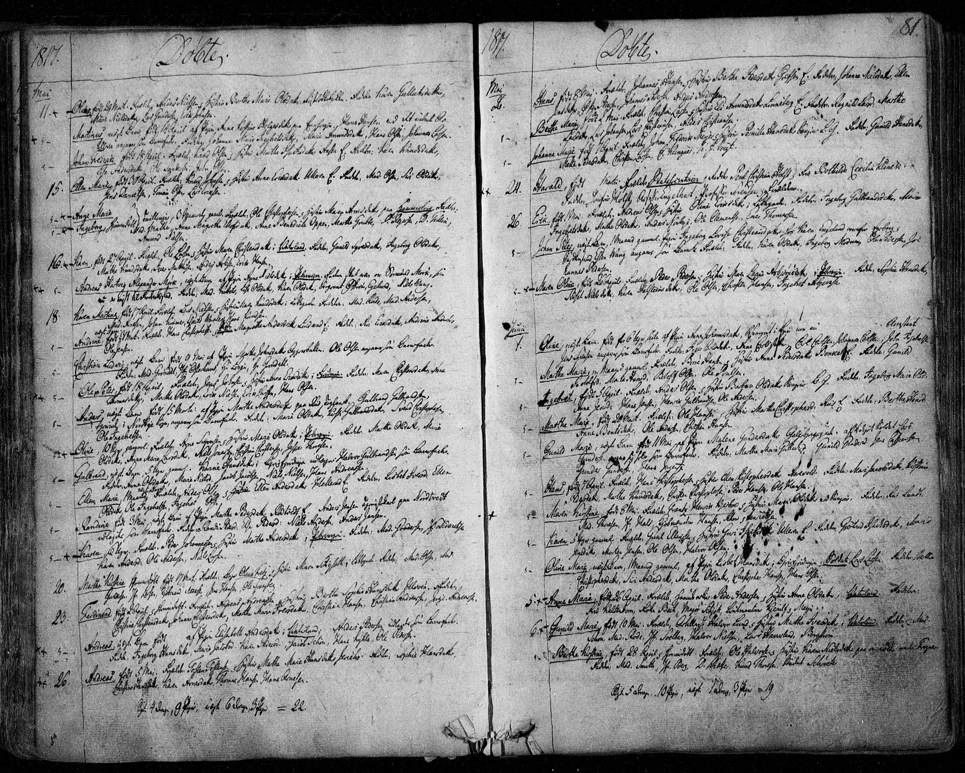 Aker prestekontor kirkebøker, AV/SAO-A-10861/F/L0011: Parish register (official) no. 11, 1810-1819, p. 81