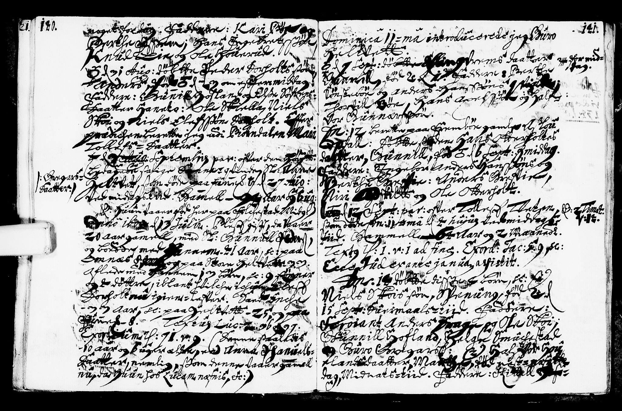 Bø kirkebøker, SAKO/A-257/F/Fa/L0001: Parish register (official) no. 1, 1689-1699, p. 140-141