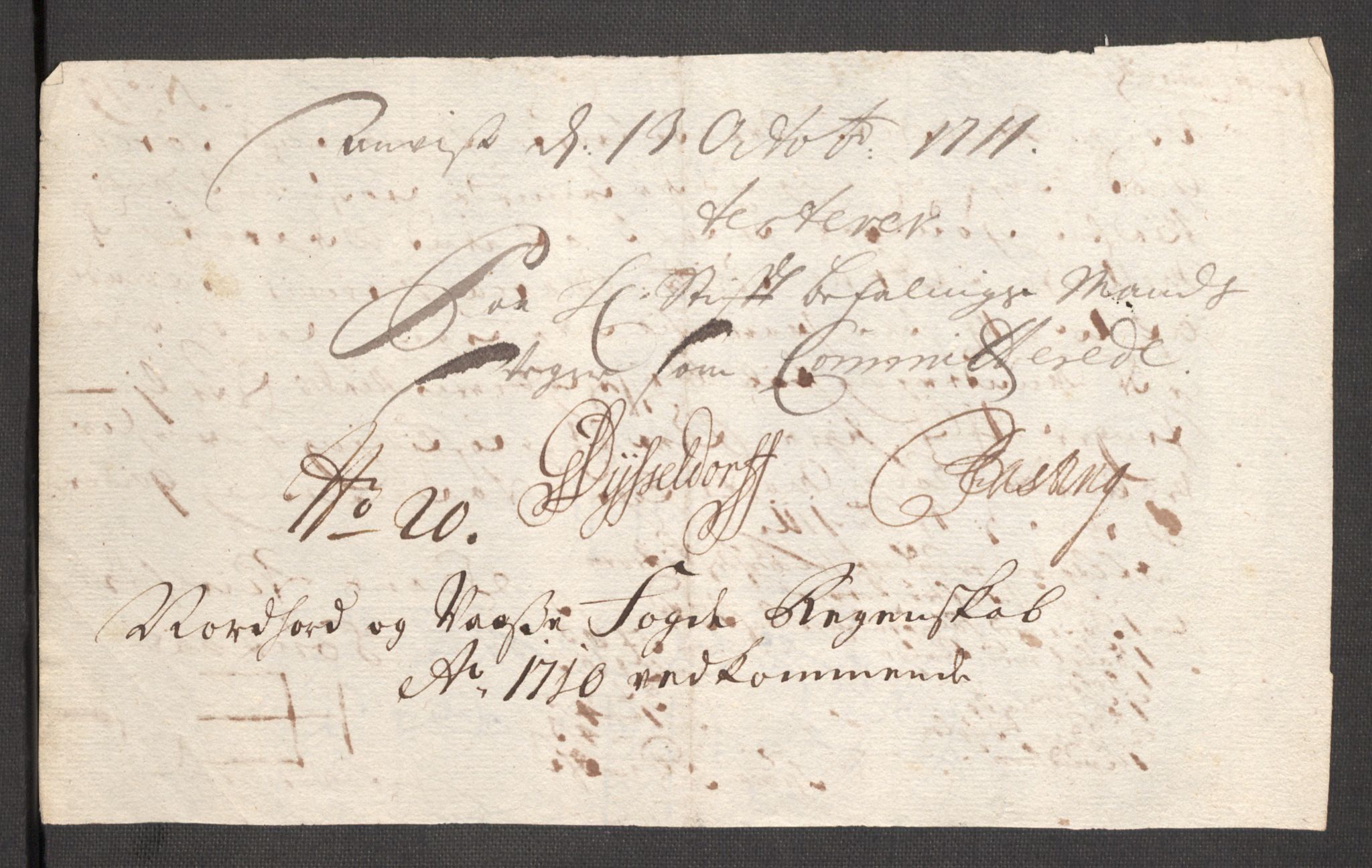 Rentekammeret inntil 1814, Reviderte regnskaper, Fogderegnskap, AV/RA-EA-4092/R51/L3191: Fogderegnskap Nordhordland og Voss, 1710, p. 252