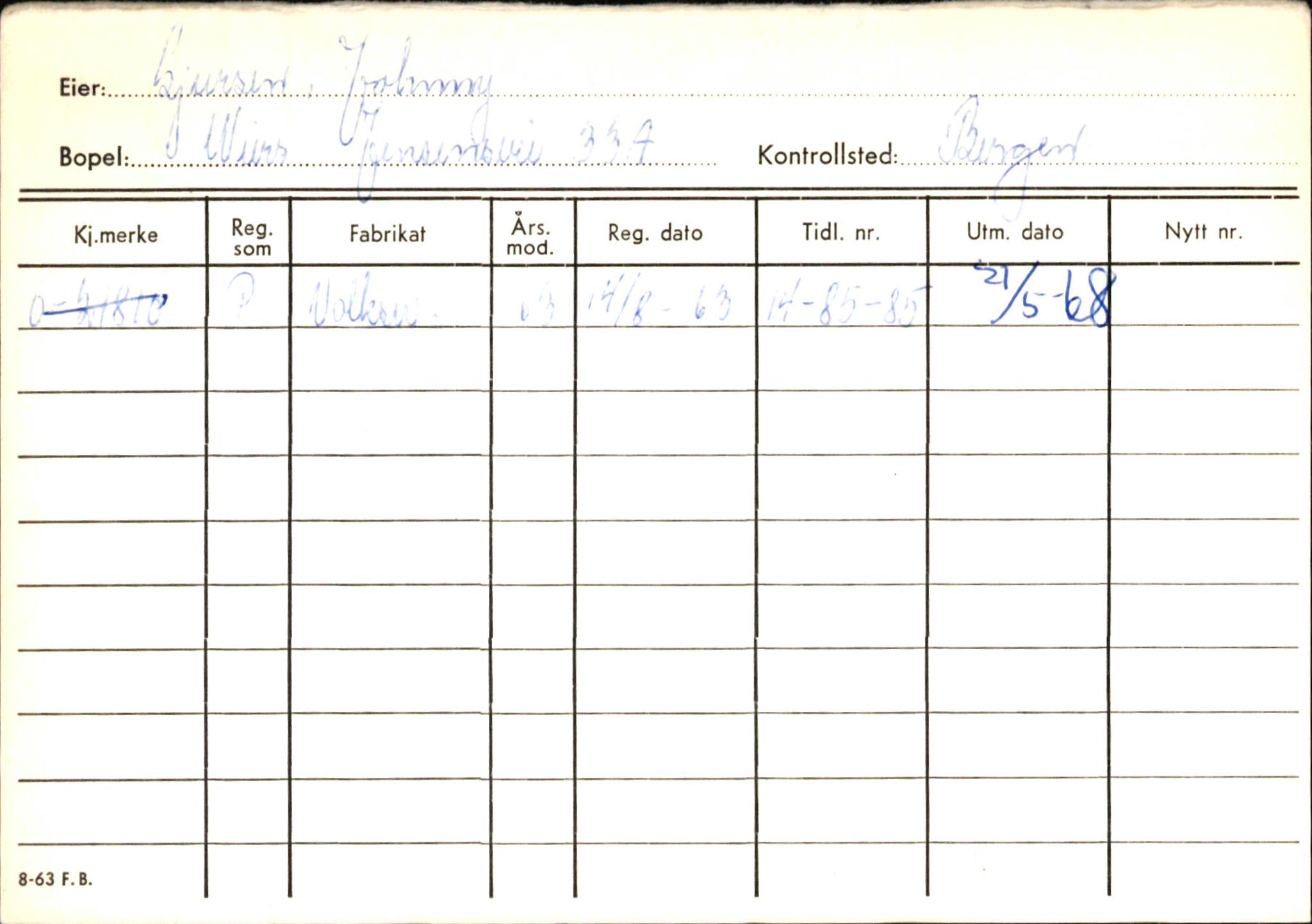 Statens vegvesen, Hordaland vegkontor, AV/SAB-A-5201/2/Hb/L0031: O-eierkort S, 1920-1971, p. 47