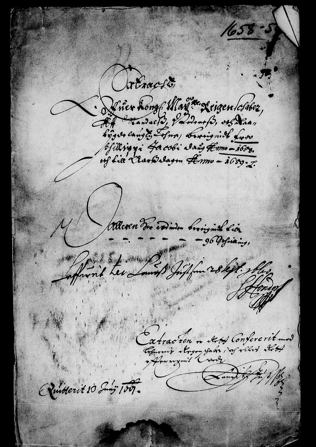 Rentekammeret inntil 1814, Reviderte regnskaper, Lensregnskaper, AV/RA-EA-5023/R/Rb/Rbq/L0046: Nedenes len. Mandals len. Råbyggelag., 1657-1659