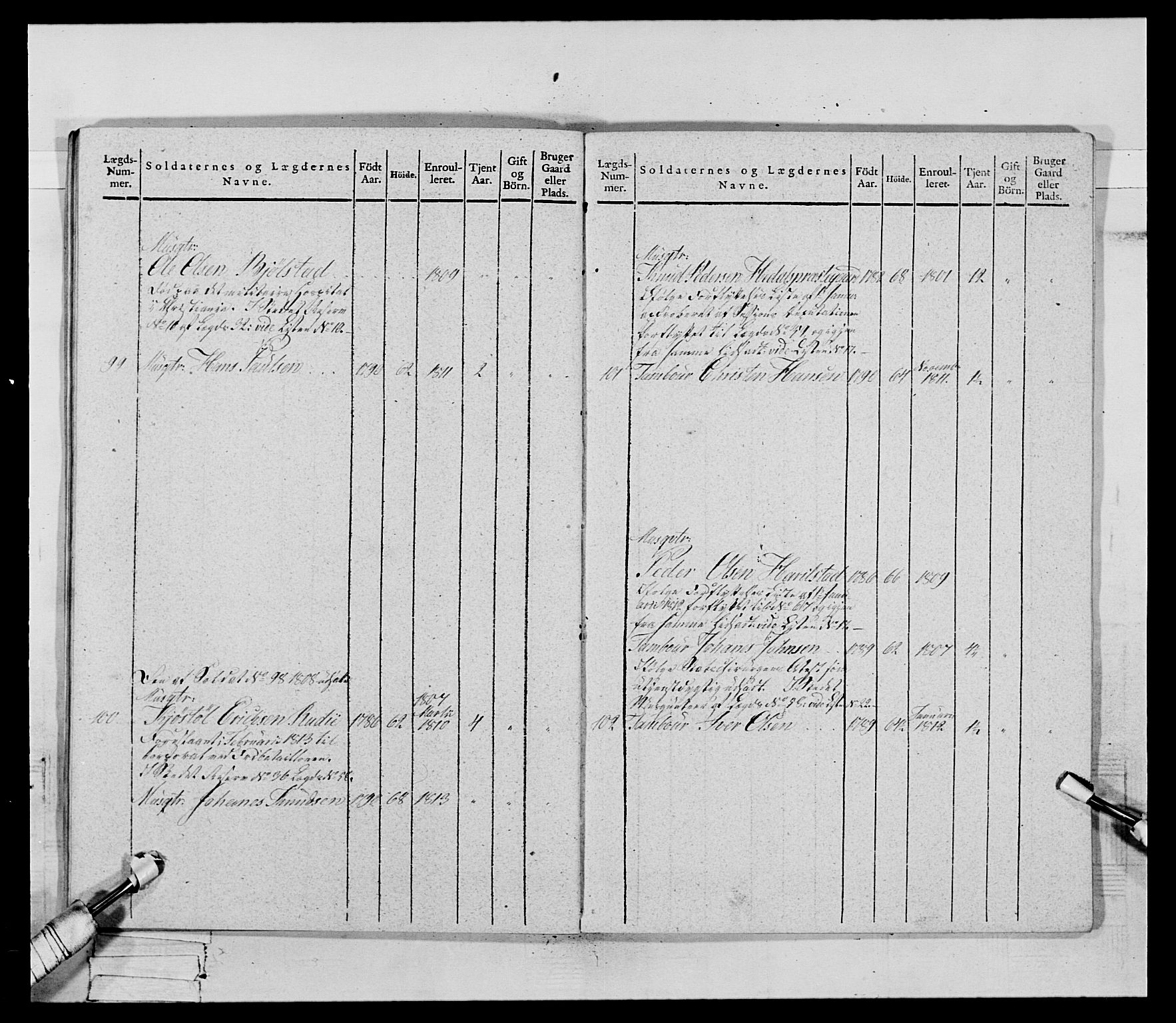 Generalitets- og kommissariatskollegiet, Det kongelige norske kommissariatskollegium, AV/RA-EA-5420/E/Eh/L0069: Opplandske gevorbne infanteriregiment, 1810-1818, p. 497