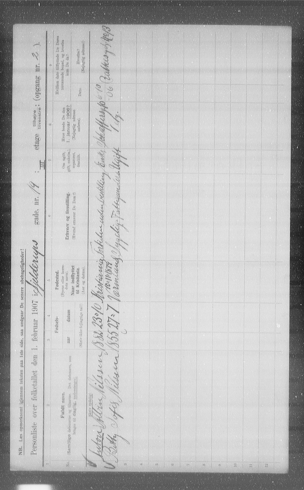 OBA, Municipal Census 1907 for Kristiania, 1907, p. 49092