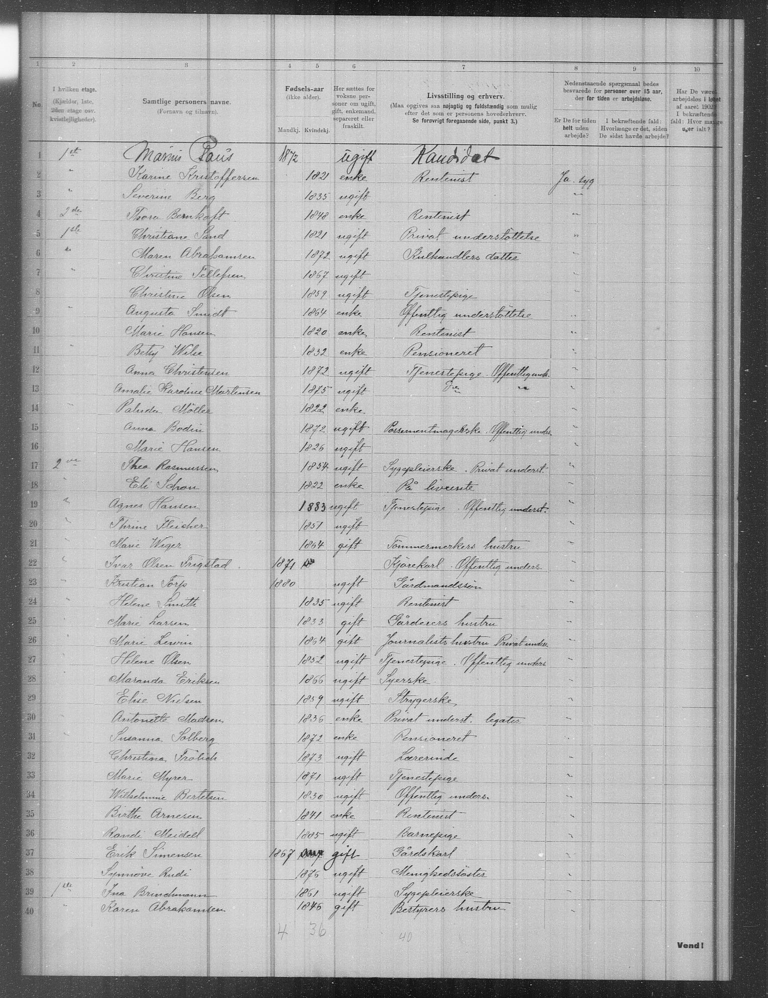 OBA, Municipal Census 1902 for Kristiania, 1902, p. 11307