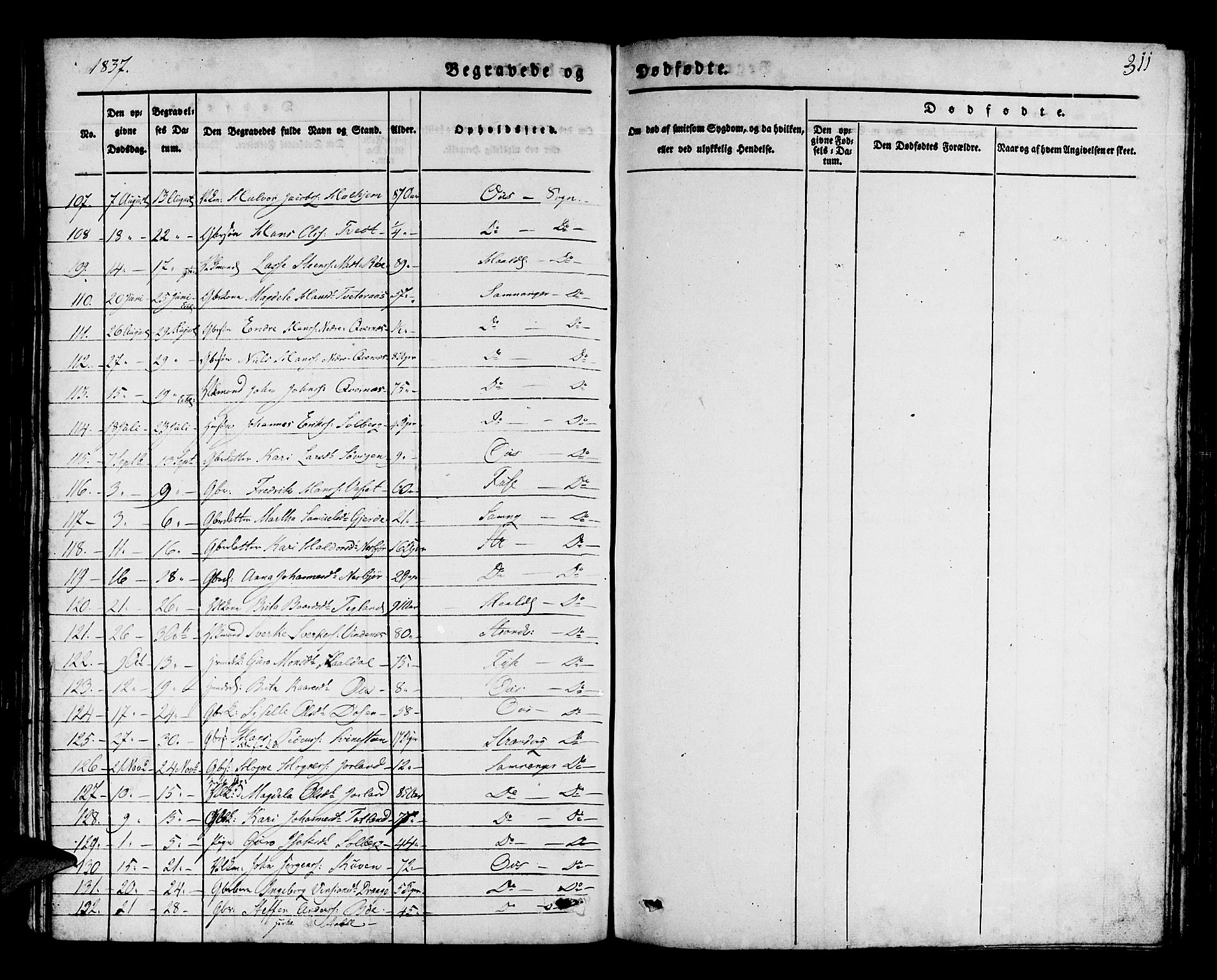 Os sokneprestembete, SAB/A-99929: Parish register (official) no. A 14, 1826-1839, p. 311