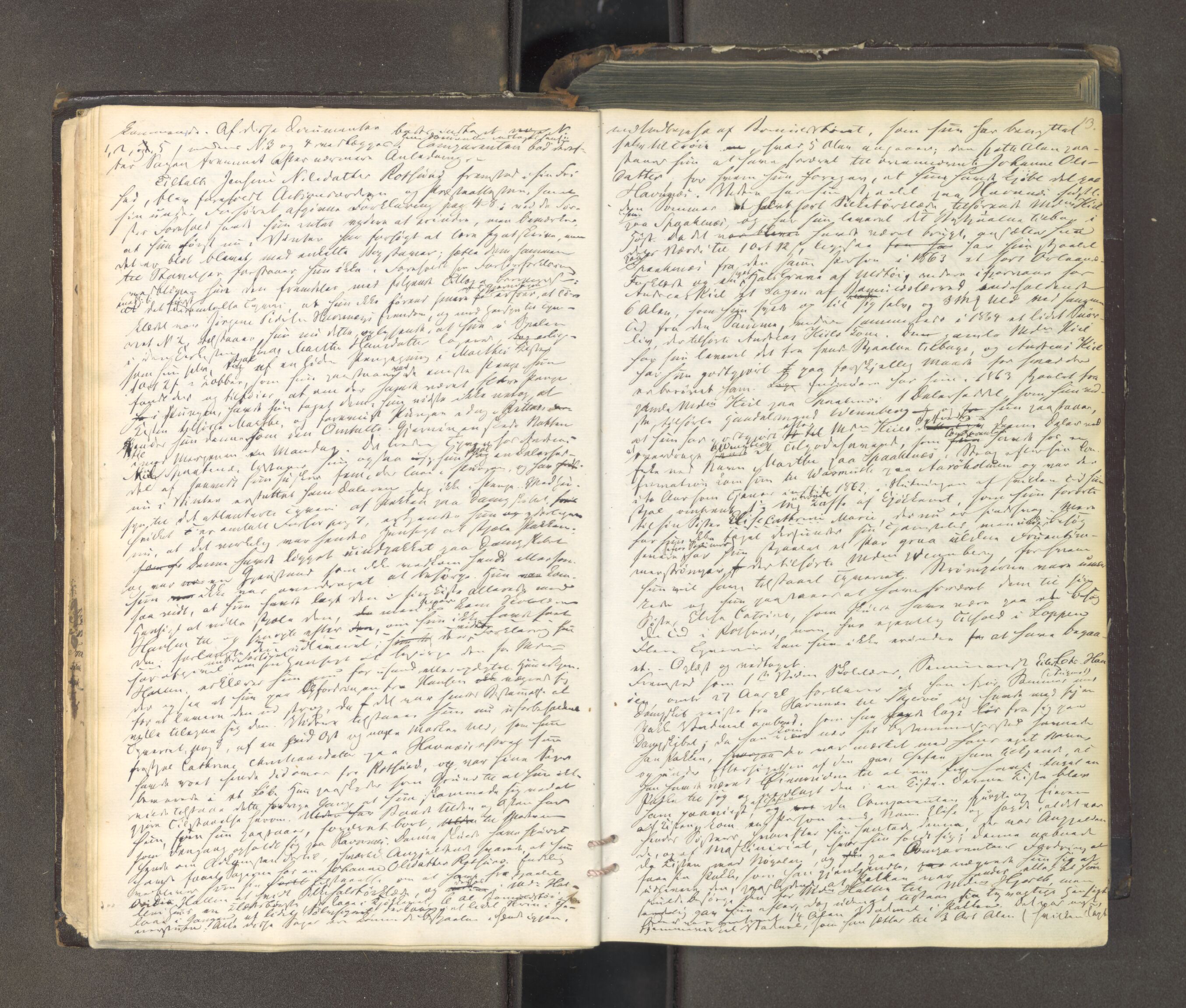 Tromsø sorenskriveri 1855-, AV/SATØ-S-0050/F/Fe/L0127: Ekstrarettsprotokoll med register, 1864-1870, p. 12b-13a