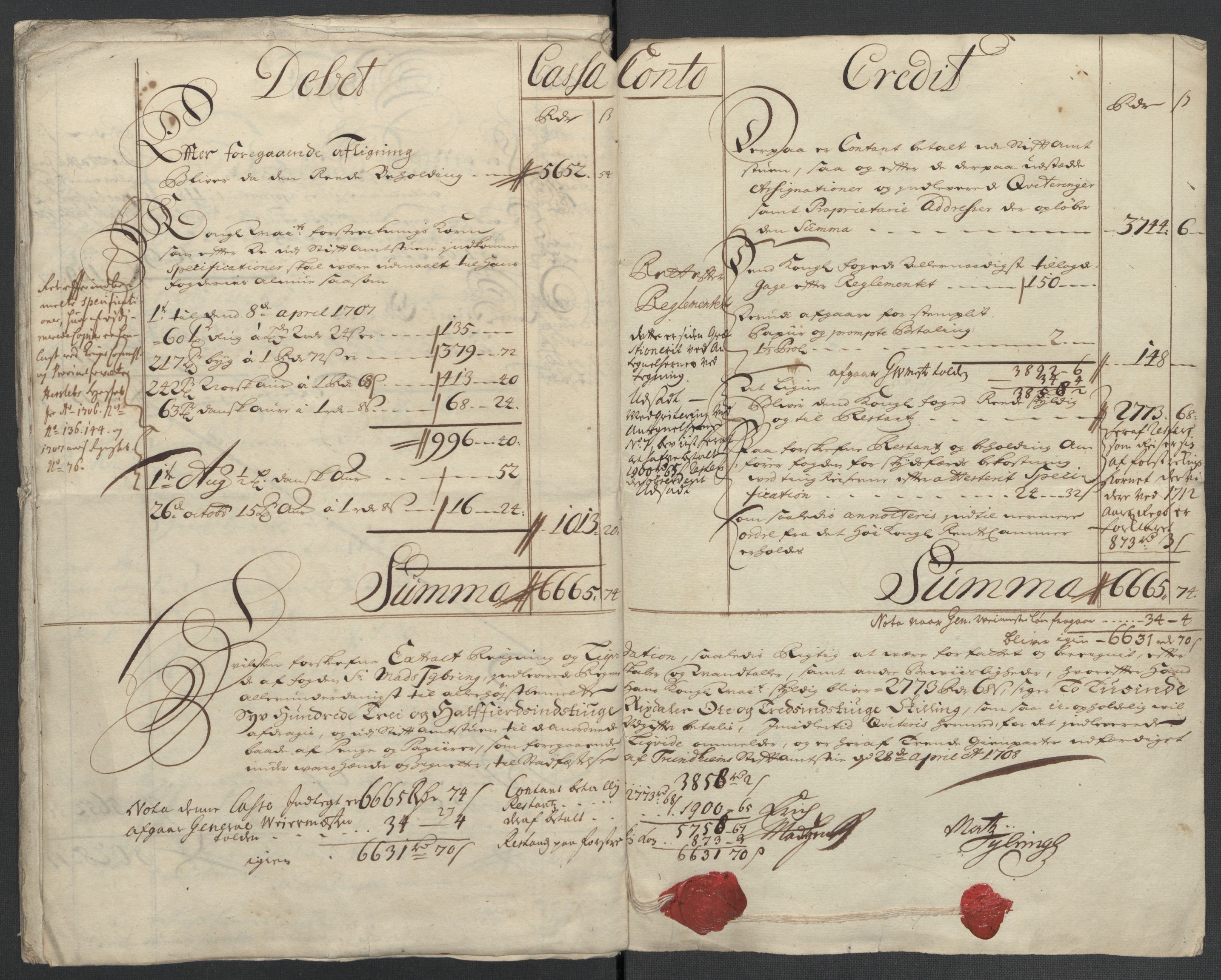 Rentekammeret inntil 1814, Reviderte regnskaper, Fogderegnskap, AV/RA-EA-4092/R61/L4110: Fogderegnskap Strinda og Selbu, 1707-1708, p. 18