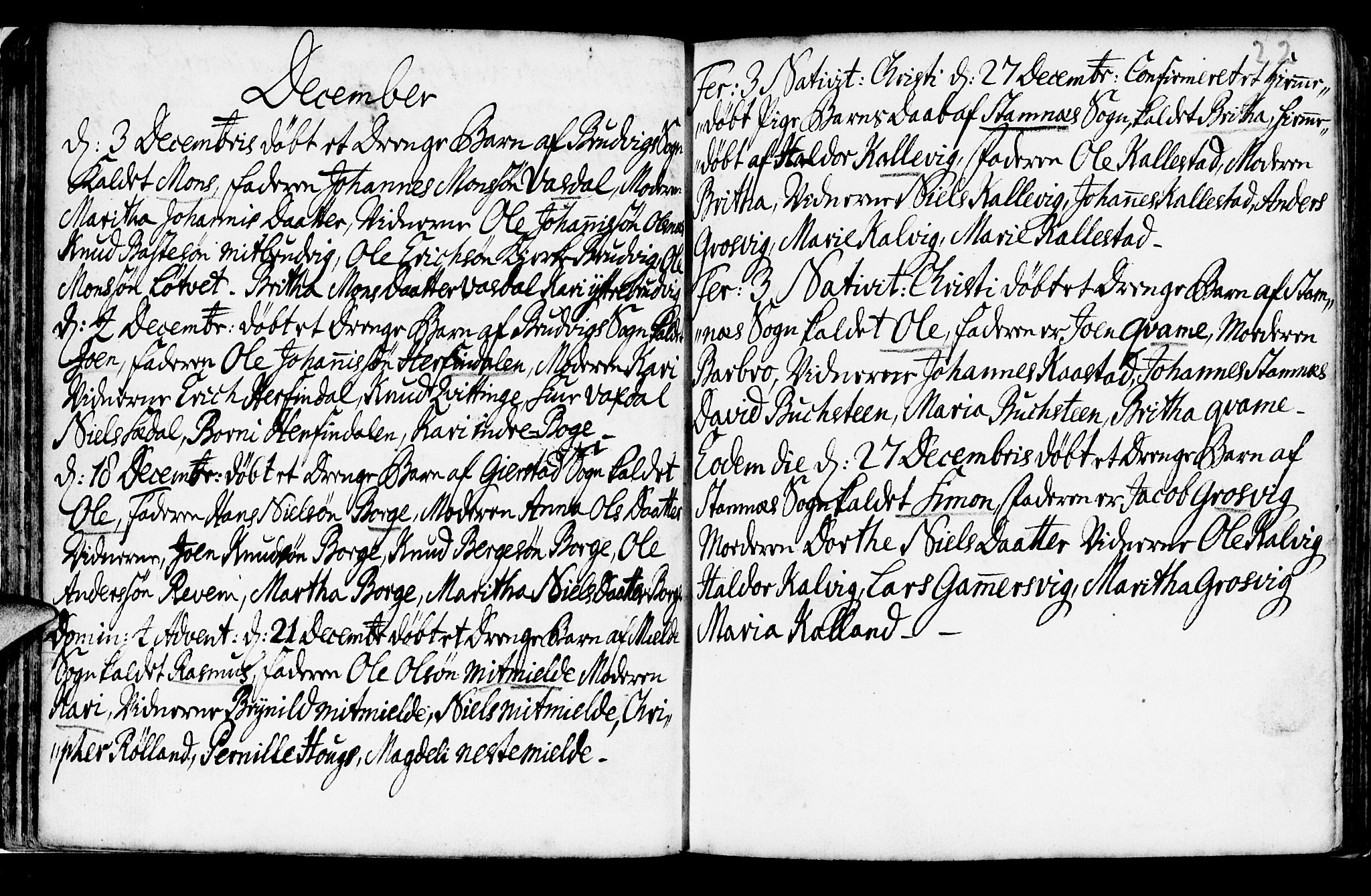 Haus sokneprestembete, SAB/A-75601/H/Haa: Parish register (official) no. A 6, 1748-1758, p. 22