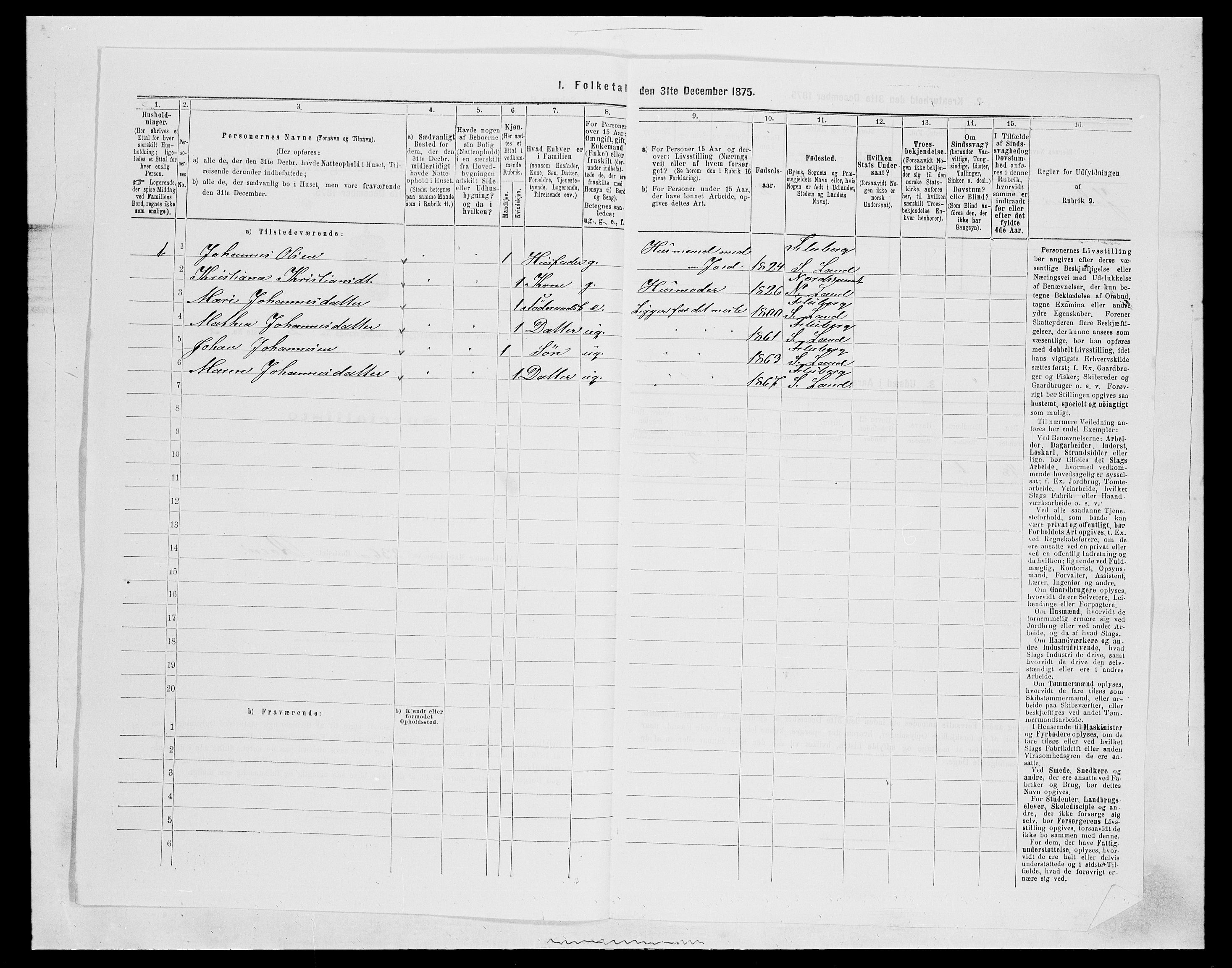 SAH, 1875 census for 0536P Søndre Land, 1875, p. 256