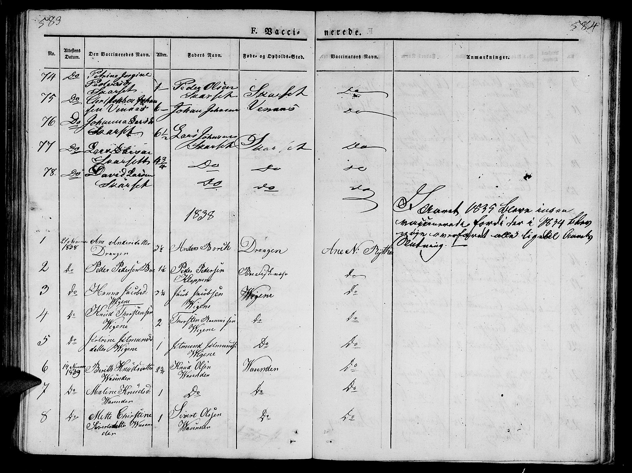 Ministerialprotokoller, klokkerbøker og fødselsregistre - Møre og Romsdal, AV/SAT-A-1454/566/L0765: Parish register (official) no. 566A04, 1829-1841, p. 583-584