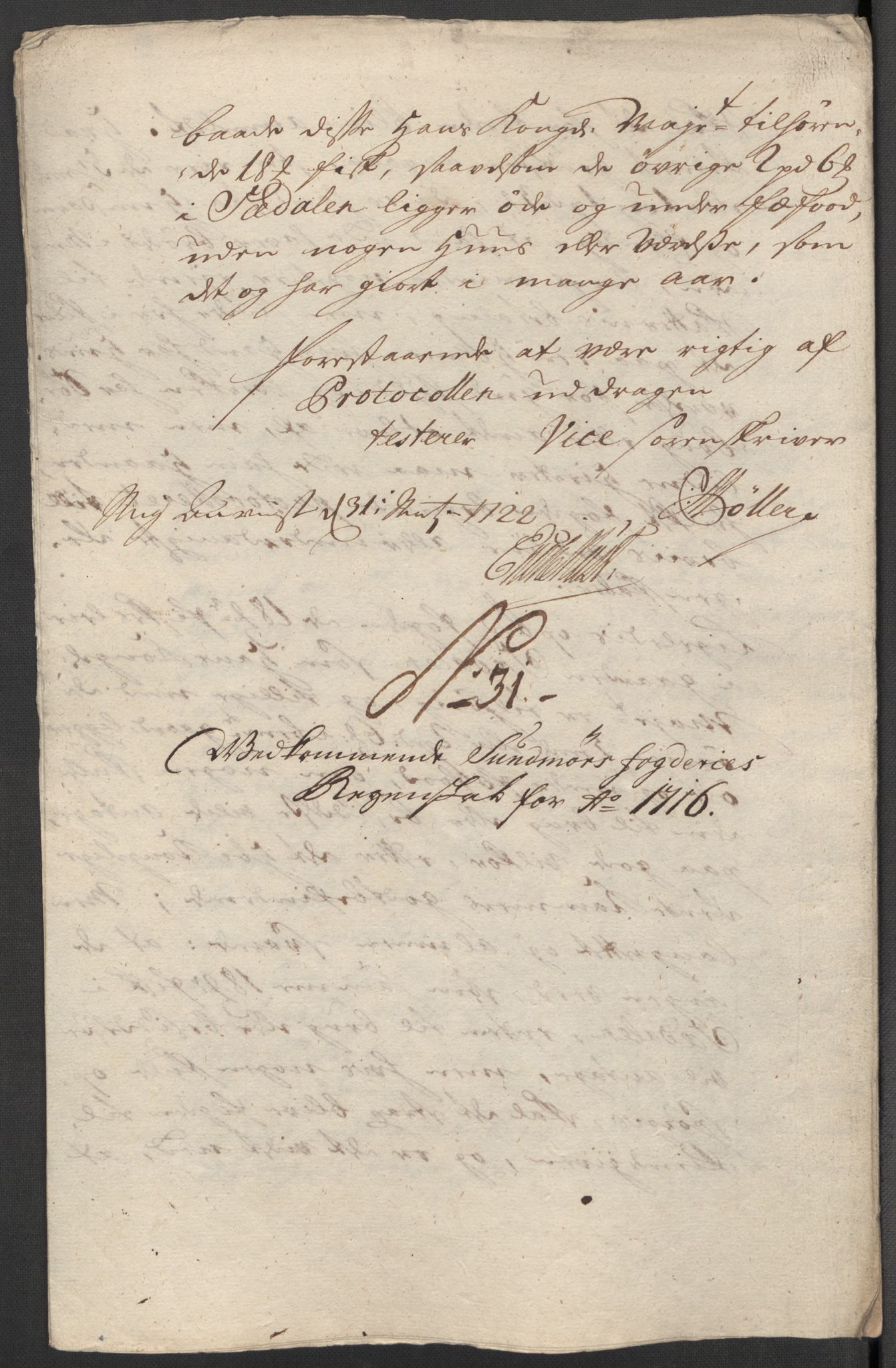 Rentekammeret inntil 1814, Reviderte regnskaper, Fogderegnskap, AV/RA-EA-4092/R54/L3568: Fogderegnskap Sunnmøre, 1716, p. 167