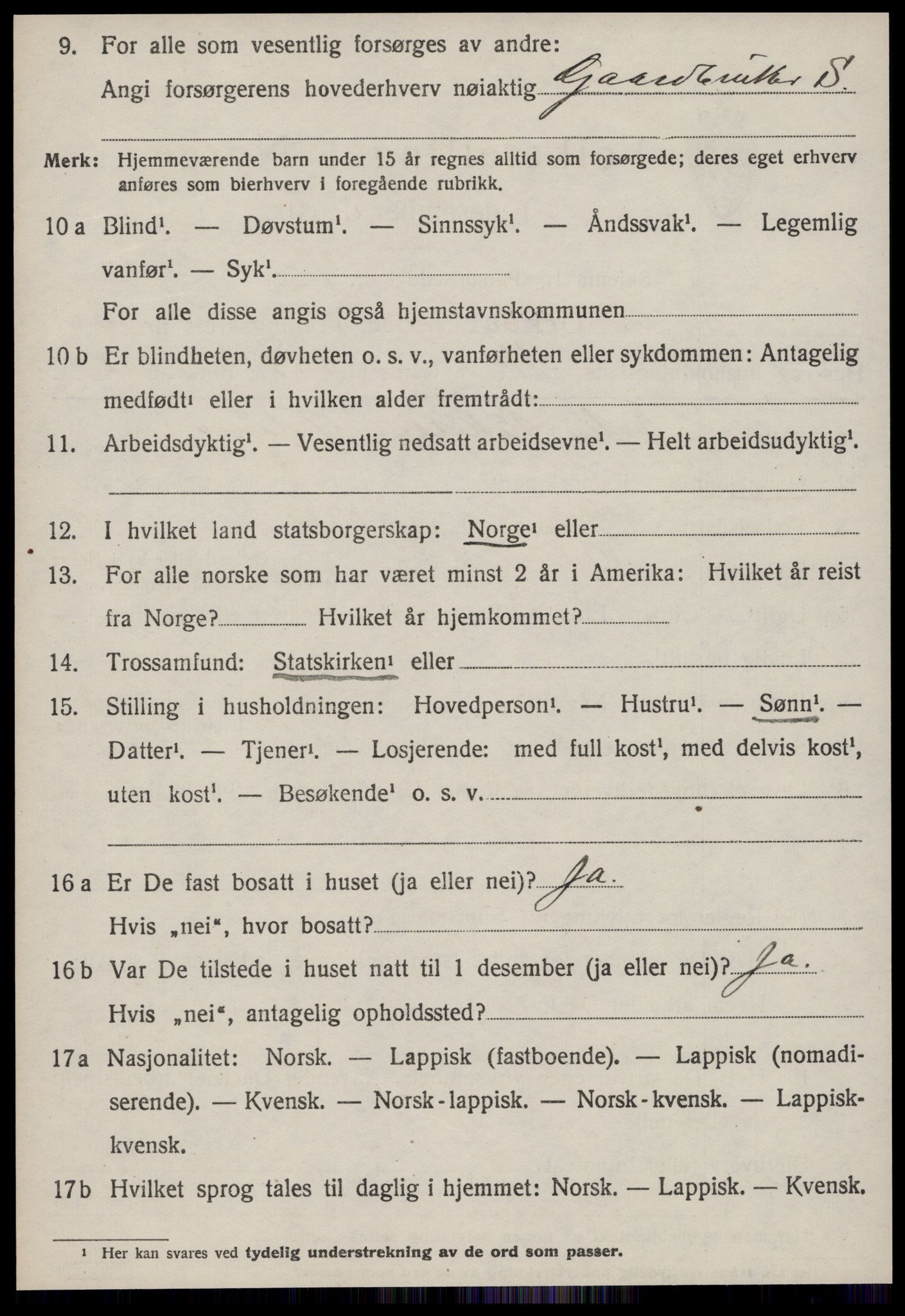 SAT, 1920 census for Orkdal, 1920, p. 4697