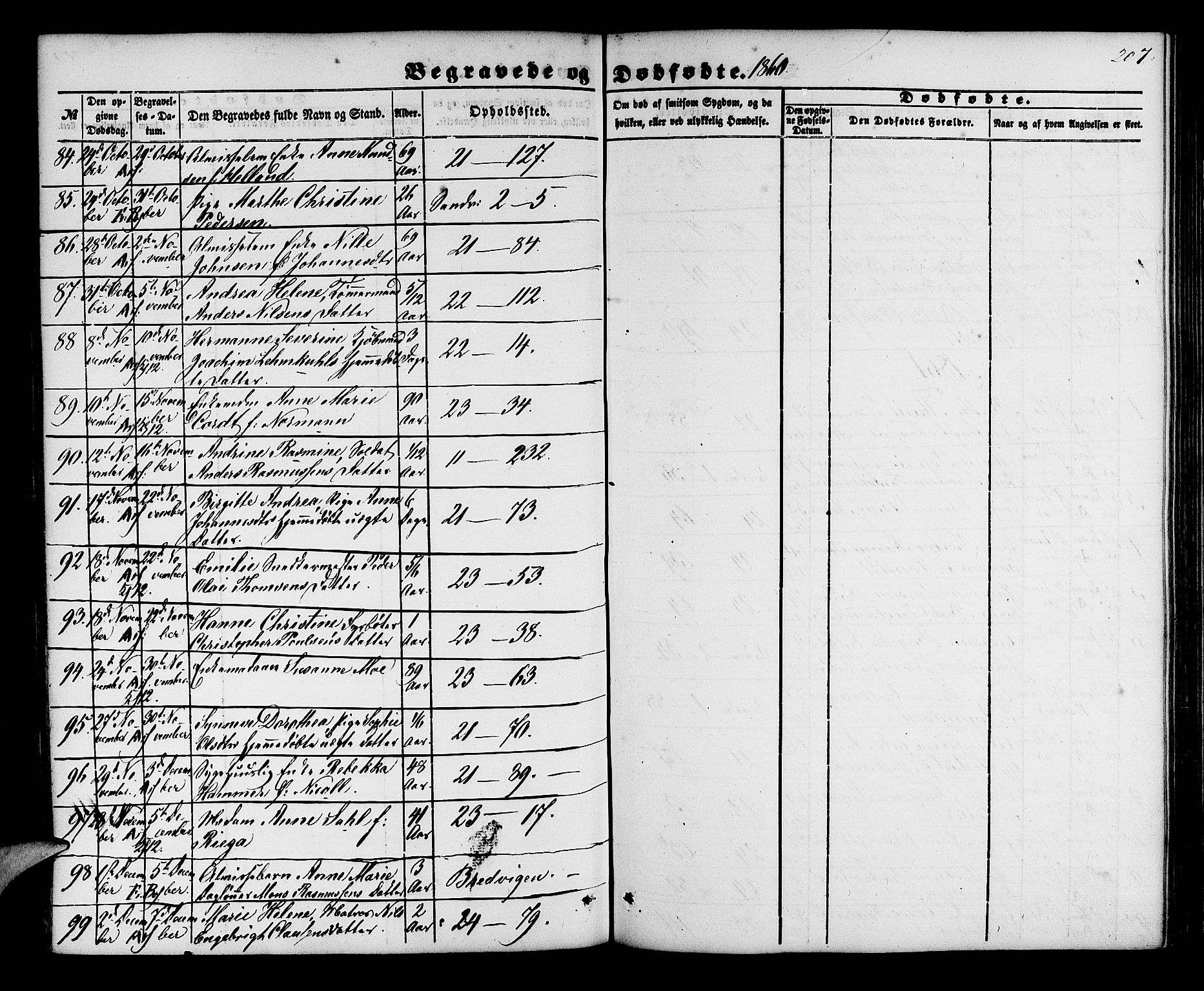 Korskirken sokneprestembete, AV/SAB-A-76101/H/Hab: Parish register (copy) no. E 2, 1851-1871, p. 207