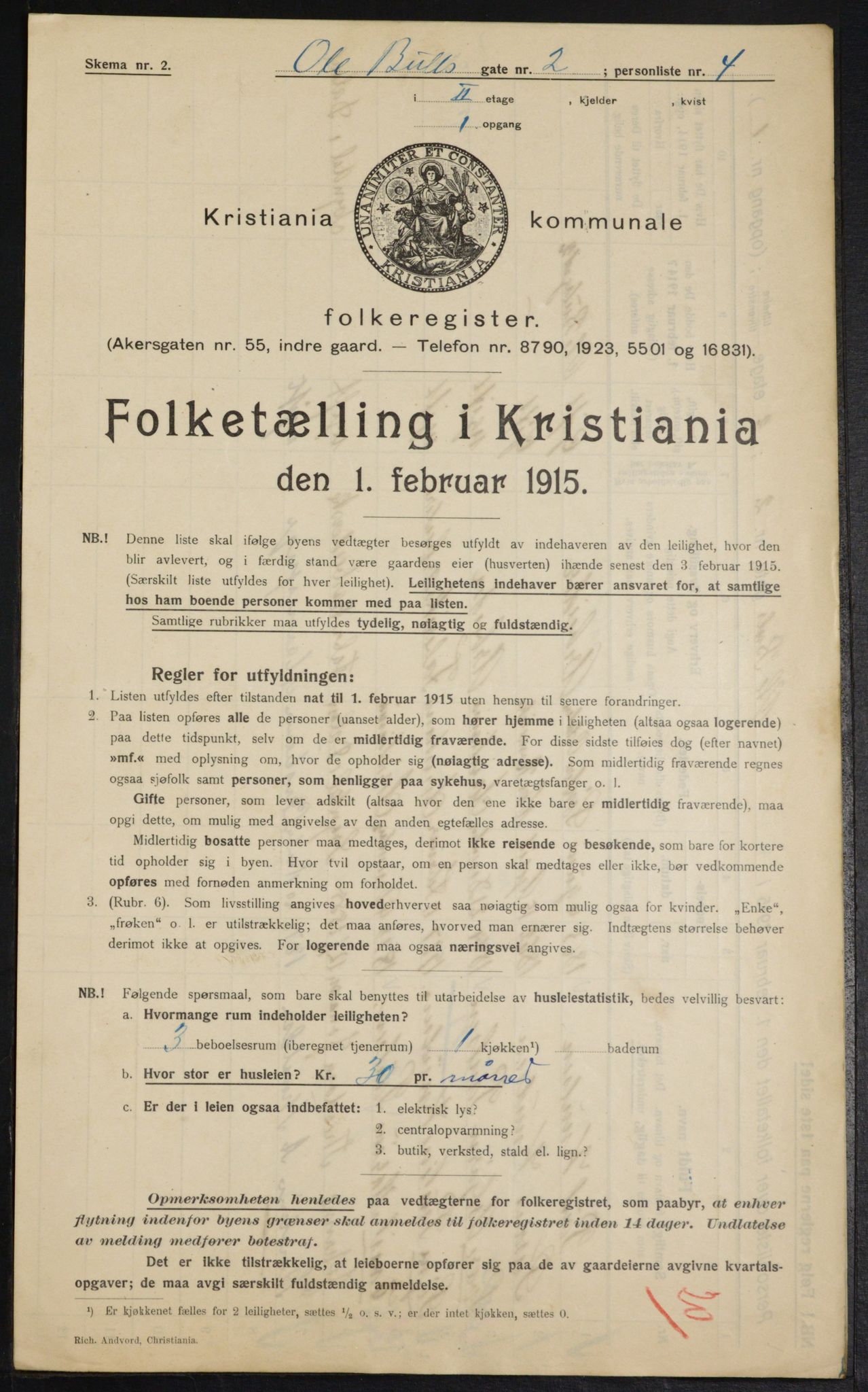 OBA, Municipal Census 1915 for Kristiania, 1915, p. 74831