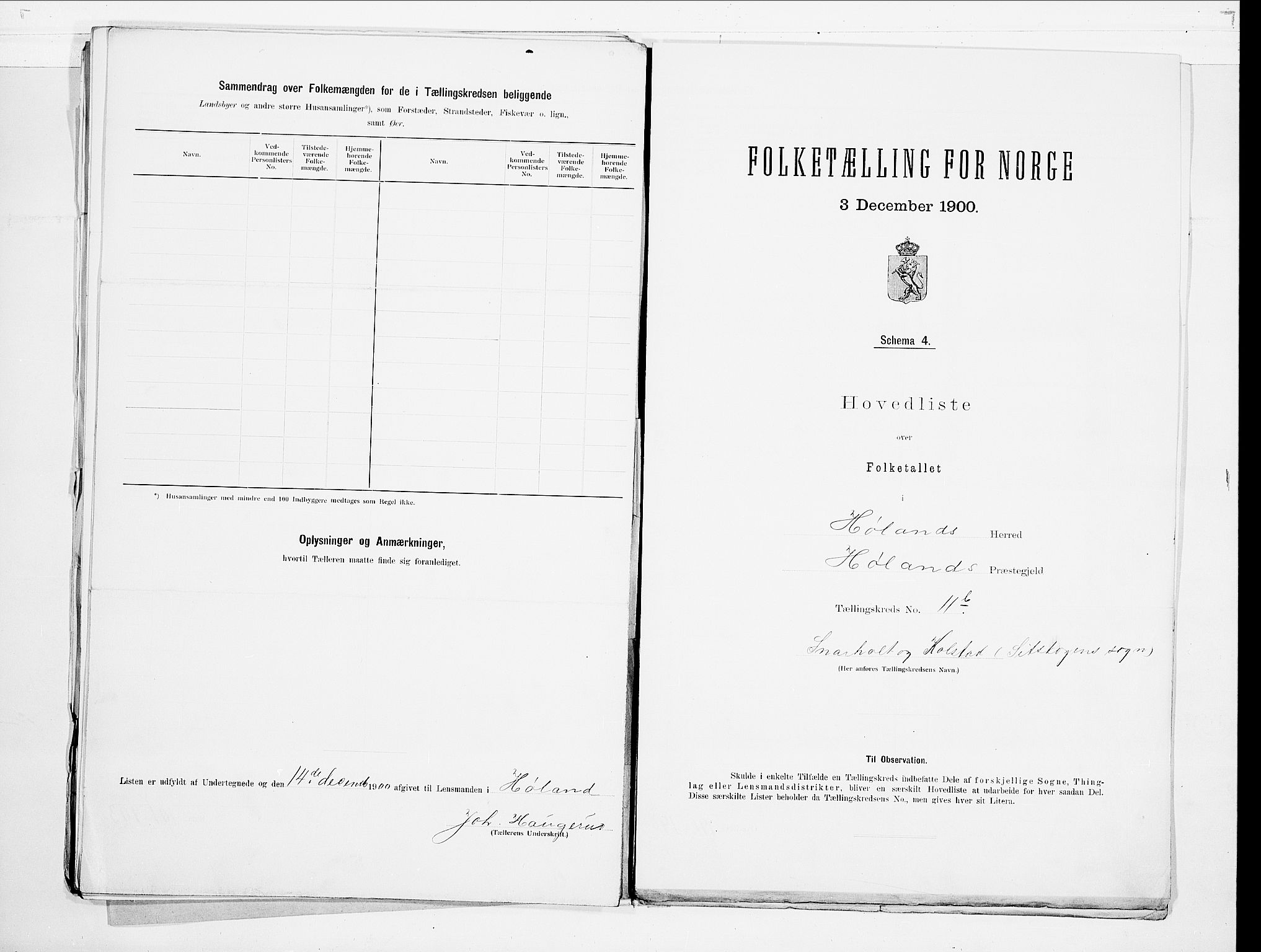 SAO, 1900 census for Høland, 1900, p. 32