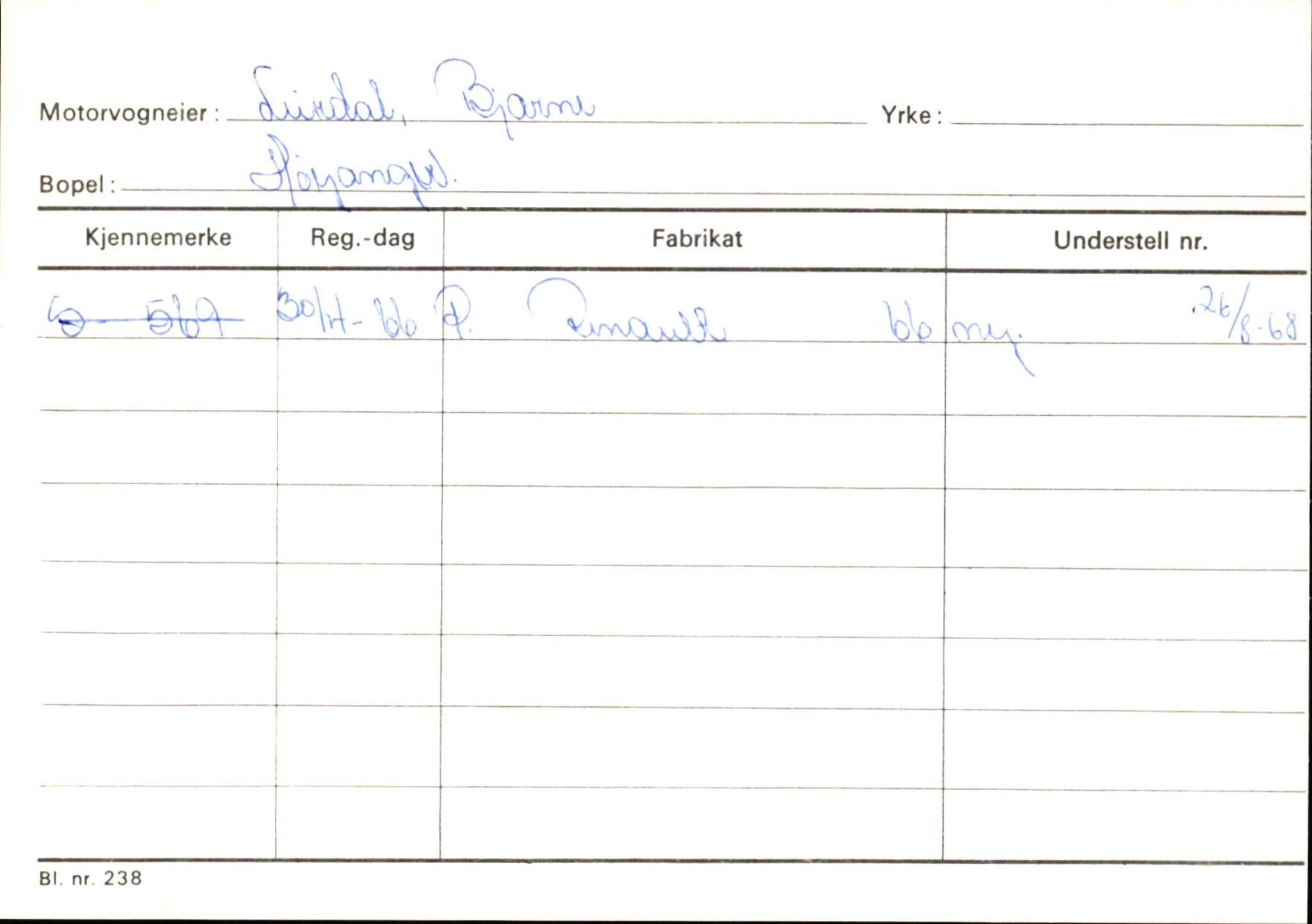 Statens vegvesen, Sogn og Fjordane vegkontor, AV/SAB-A-5301/4/F/L0130: Eigarregister Eid T-Å. Høyanger A-O, 1945-1975, p. 1957